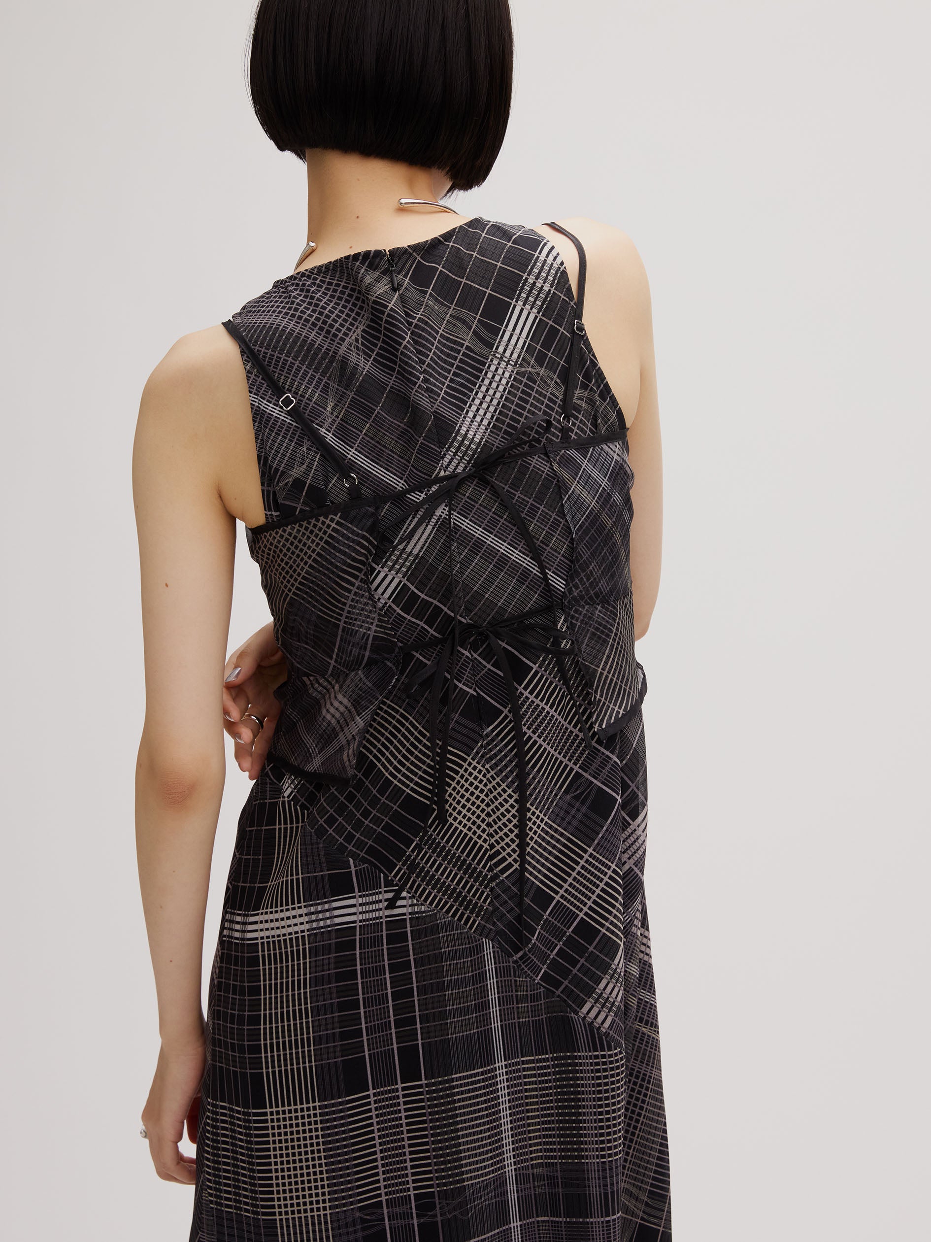 MEDI STRAIN CHECK DRESS
