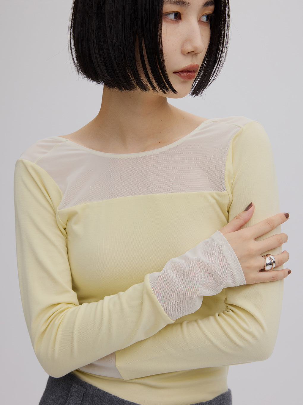 Mizuno×Ameri SHEER DOCKING LONG SLEEVE TOPS