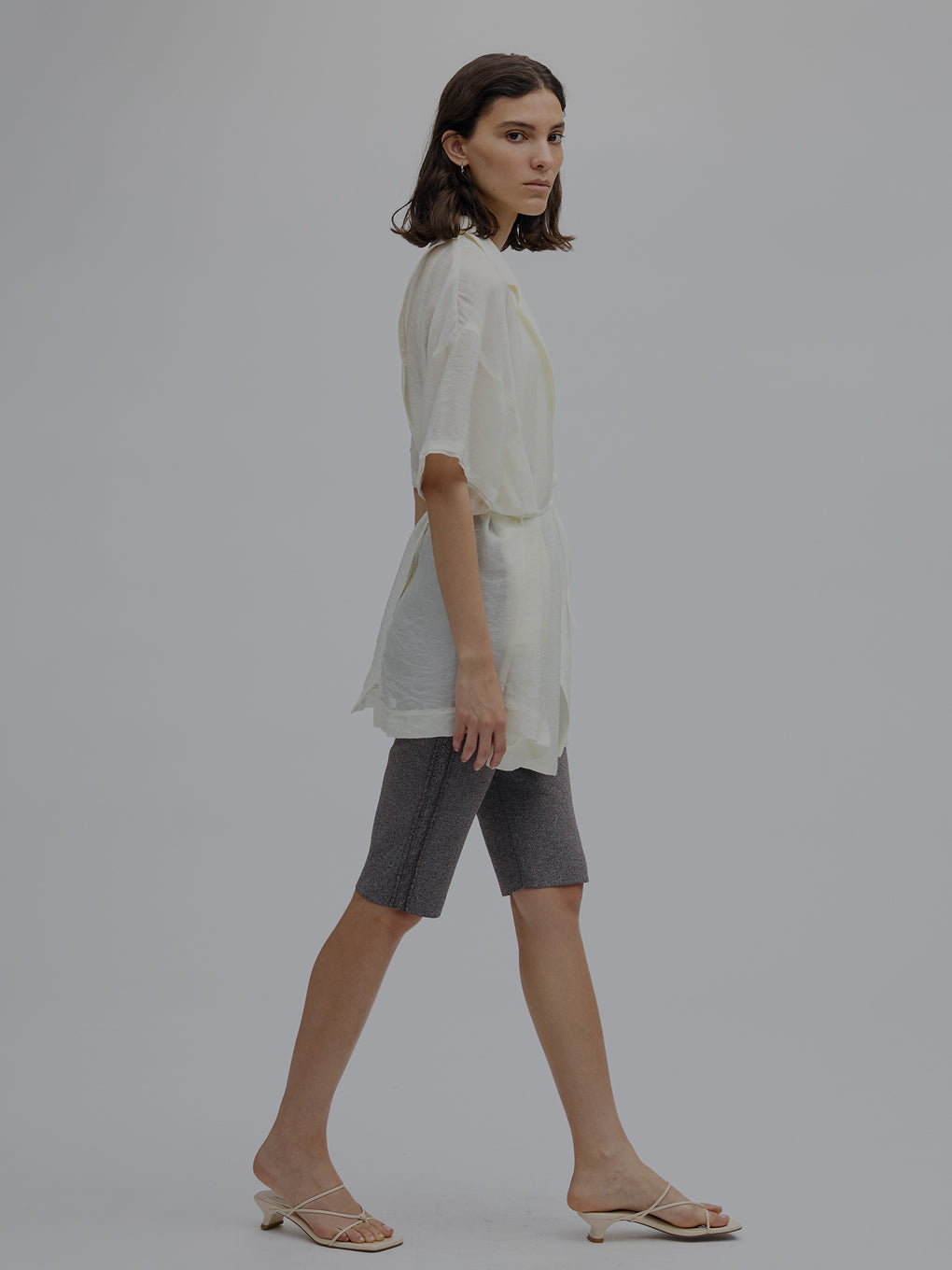 SIDE LACE LIKE KNIT BIKER PANTS