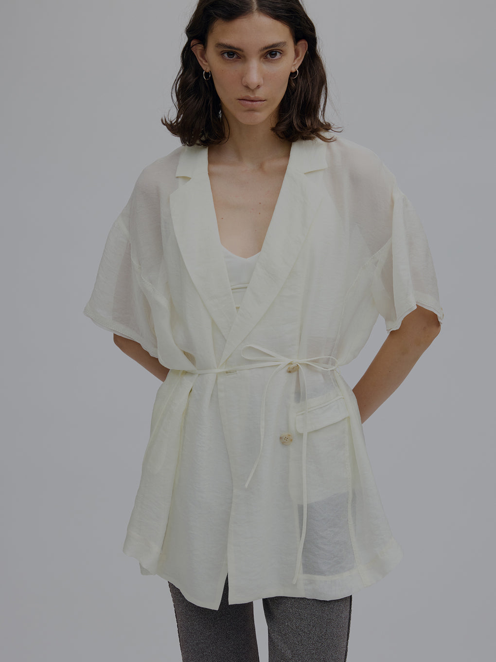 LUSTER SHEER HALF JACKET