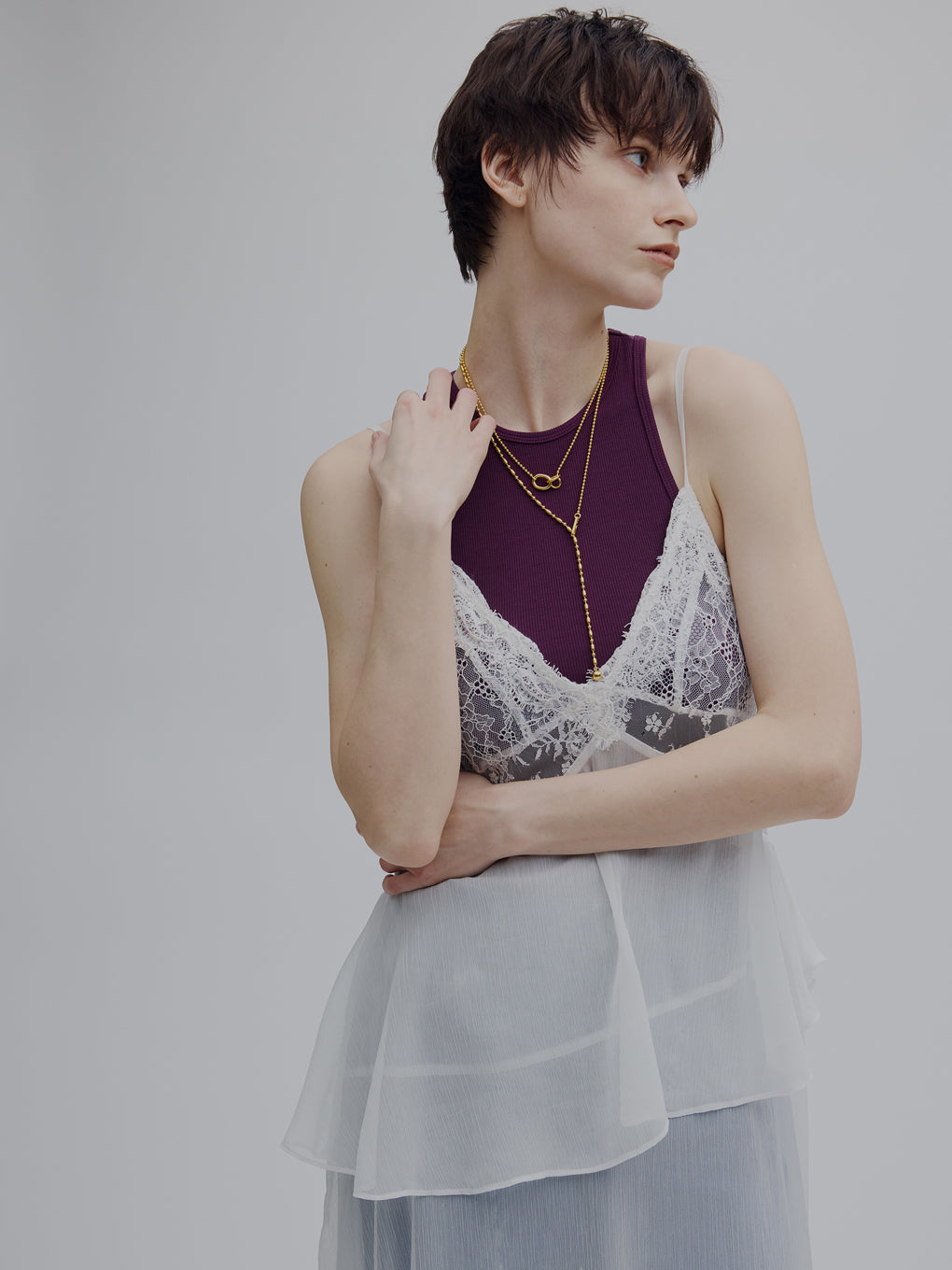 AIRY SHEER LACE CAMISOLE