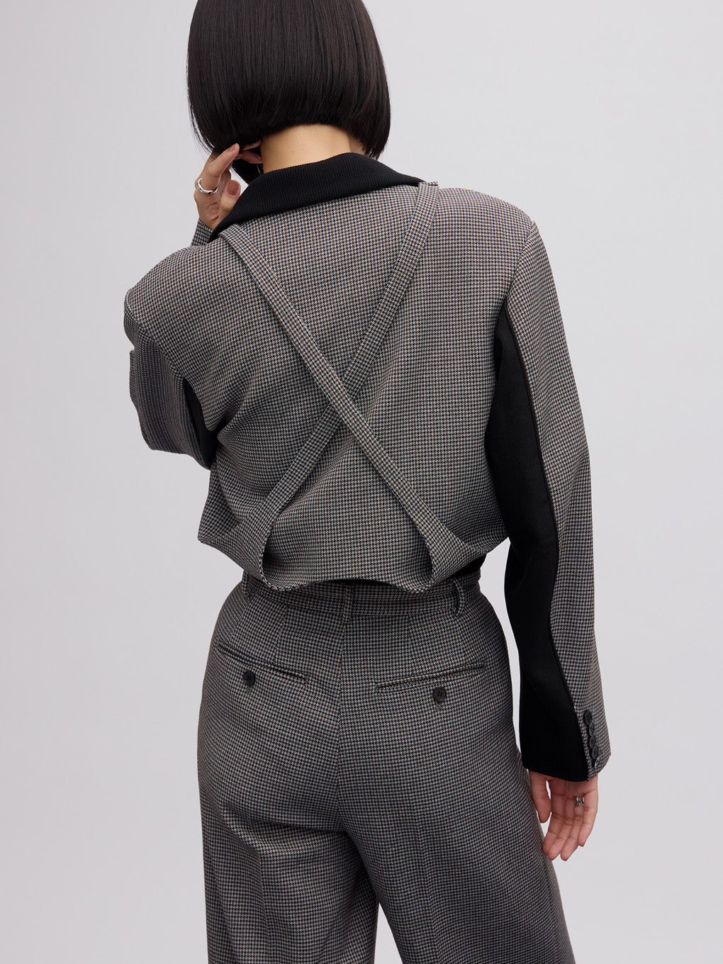 BONBOM×Ameri HOUNDSTOOTH GARTER JACKET