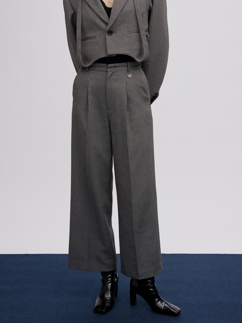 BONBOM×Ameri HOUNDSTOOTH STRAIGHT PANTS