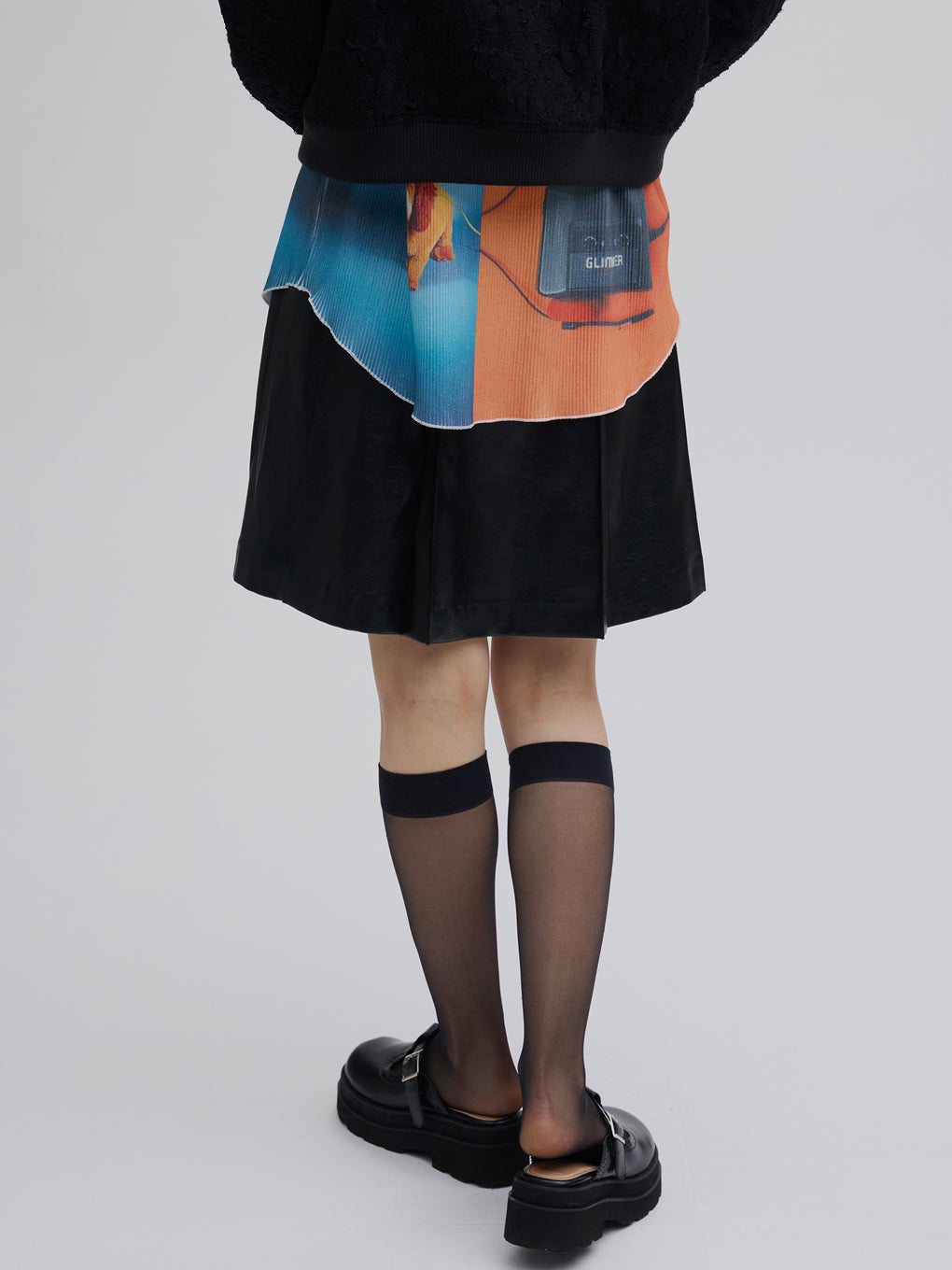 JENNY BOX PLEATED HALF SKIRT