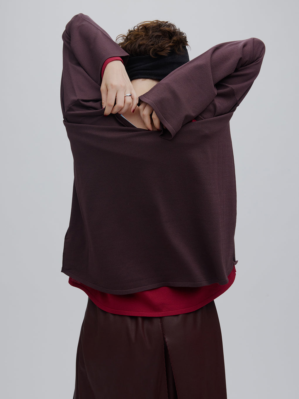 LOW BASIC 2WAY OVER KNIT TOP