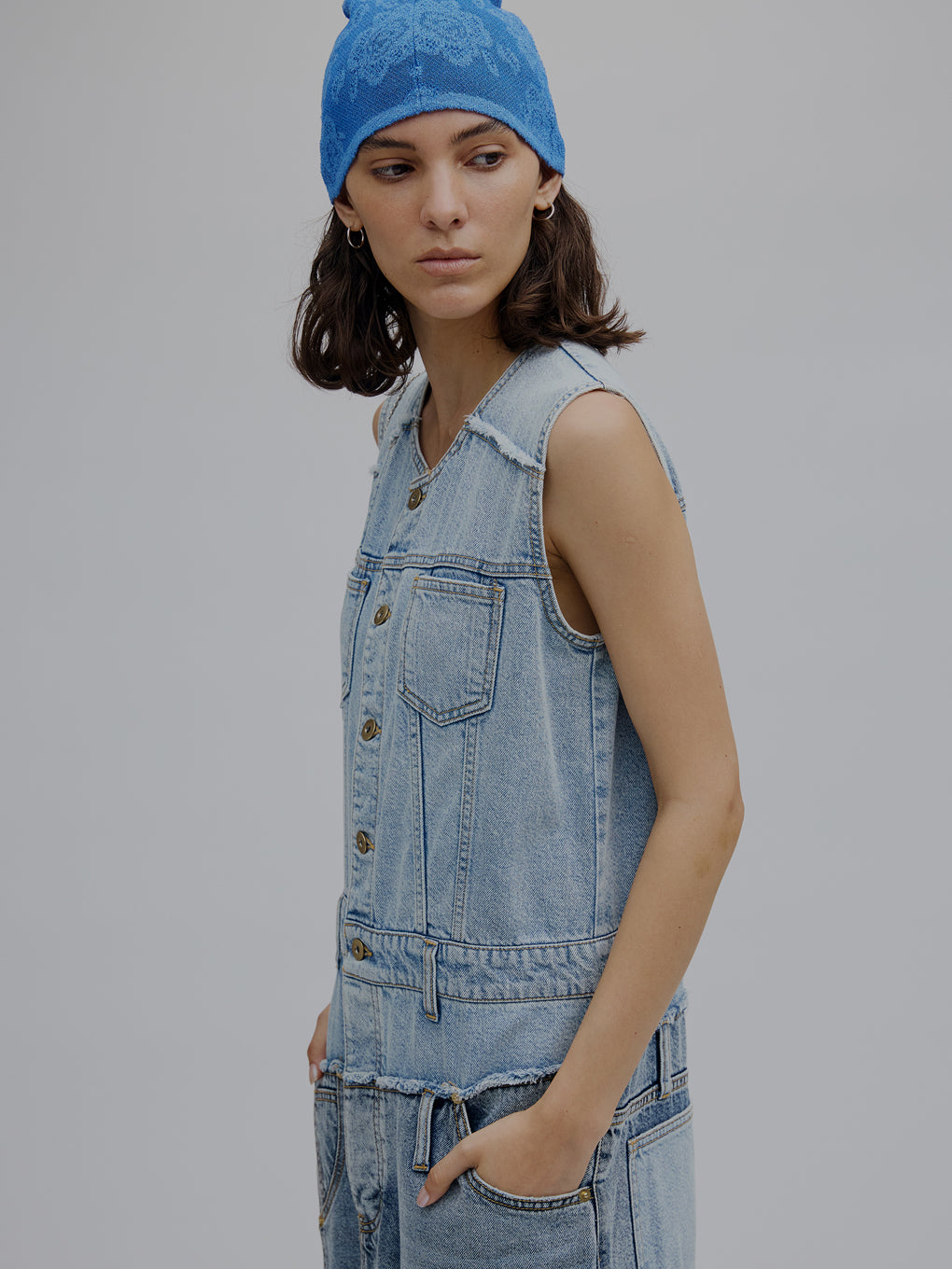 MEDI REMAKE I LINE DENIM DRESS