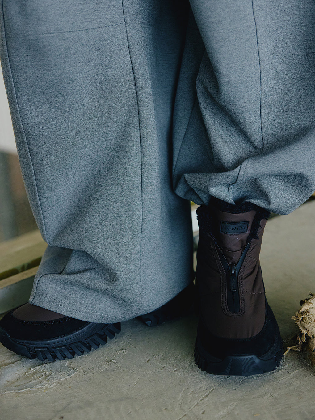 HUNTER×Ameri ANKLE ZIP SNOW BOOTS