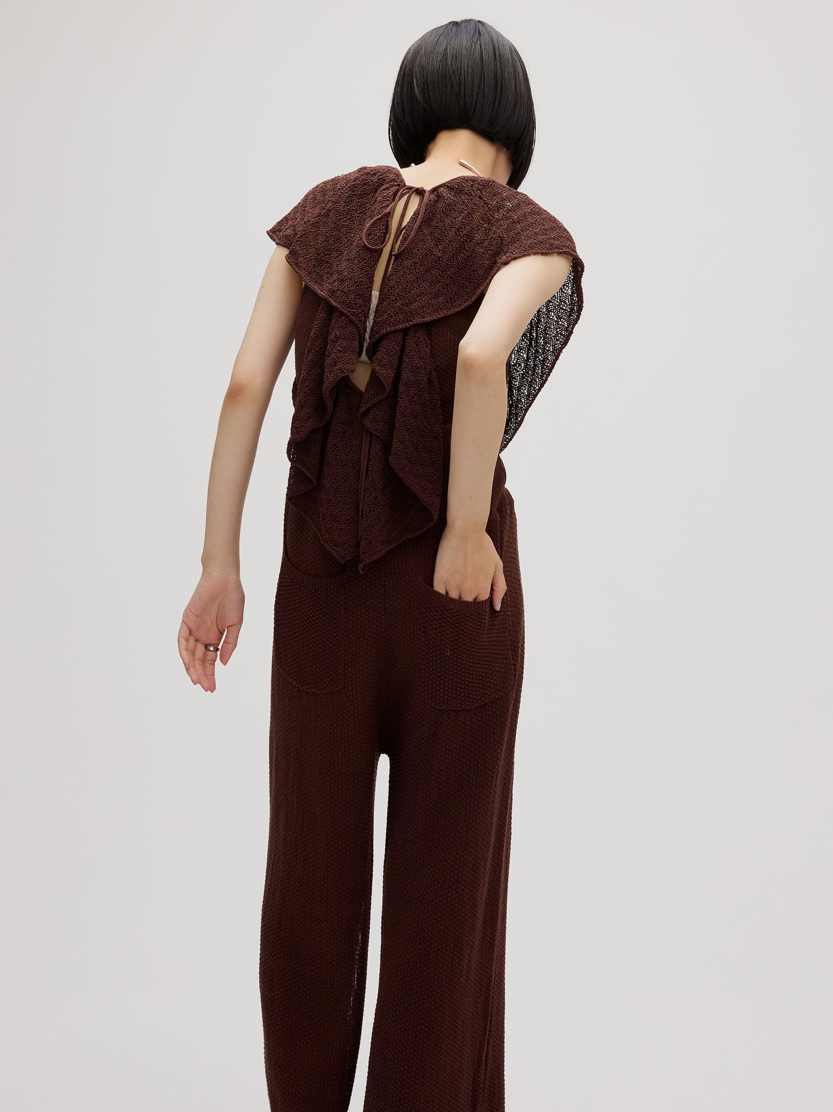 MEDI RUFFLE KNIT ROMPERS