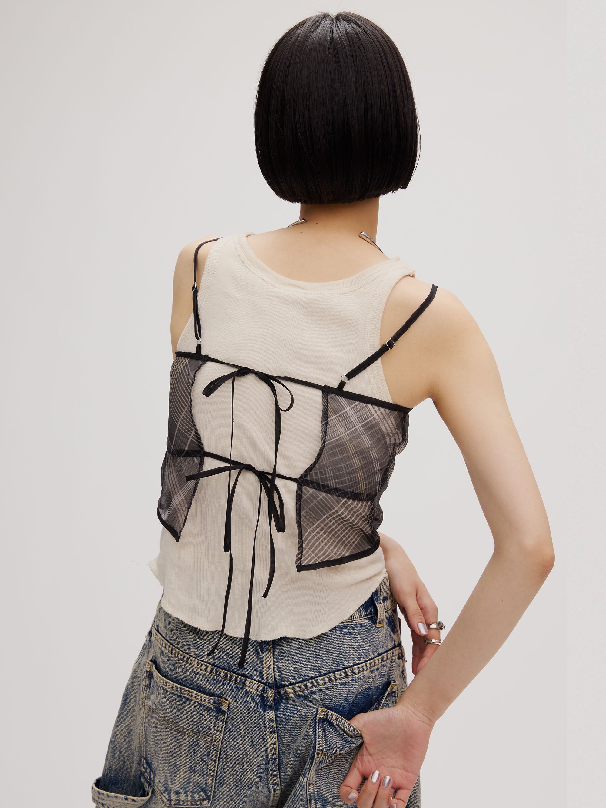 MEDI STRAIN CHECK DRESS
