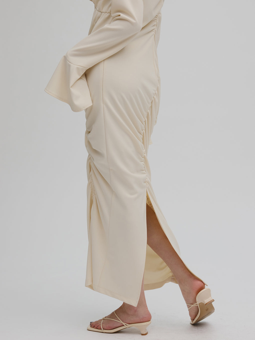 GATHER DETAIL CUT DRESS