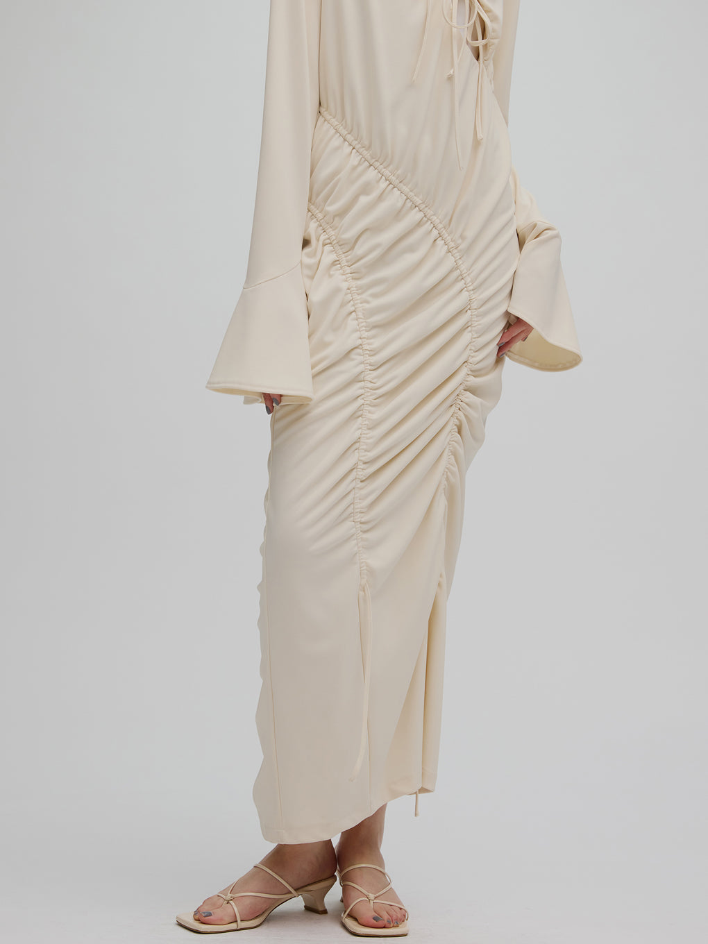 GATHER DETAIL CUT DRESS