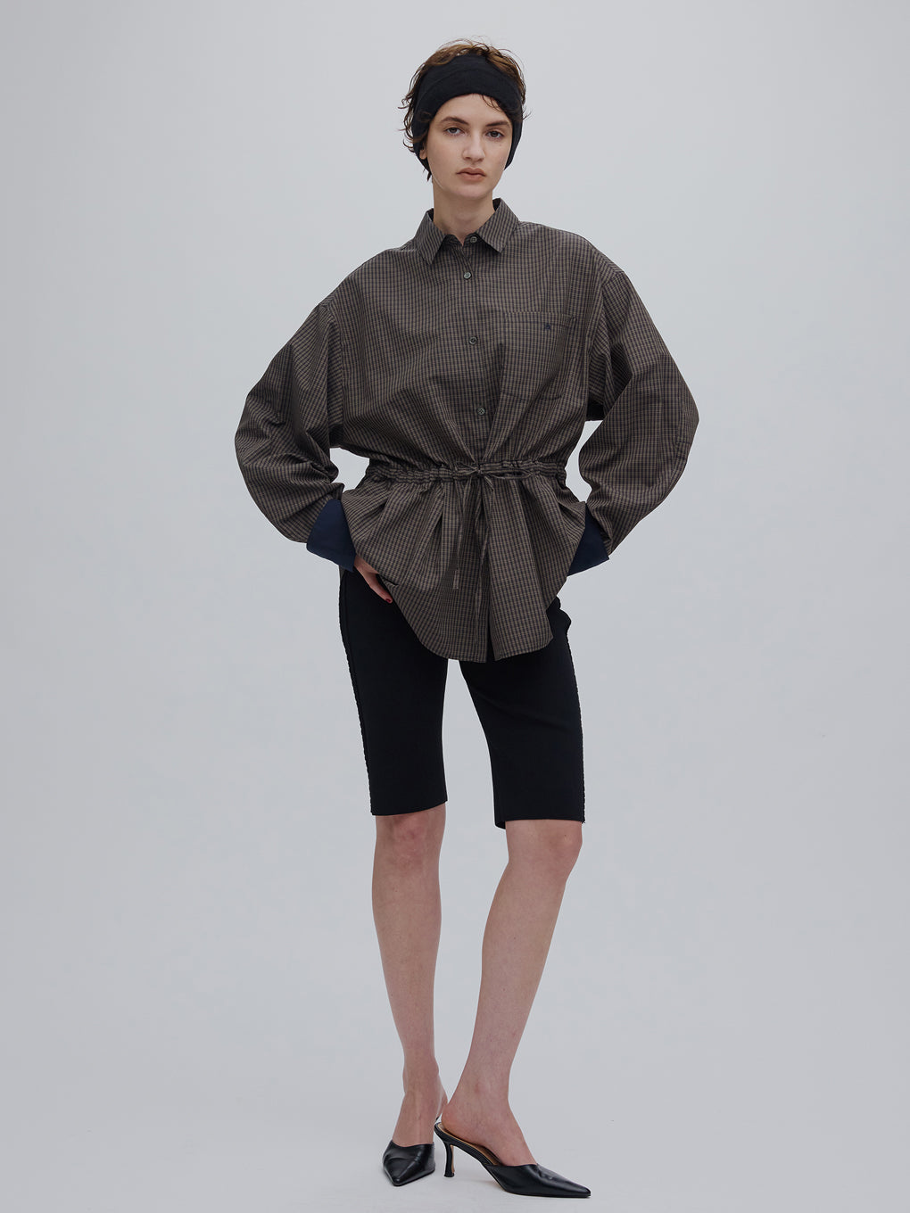 VOLUME SLEEVE DRAWSTRING SHIRT