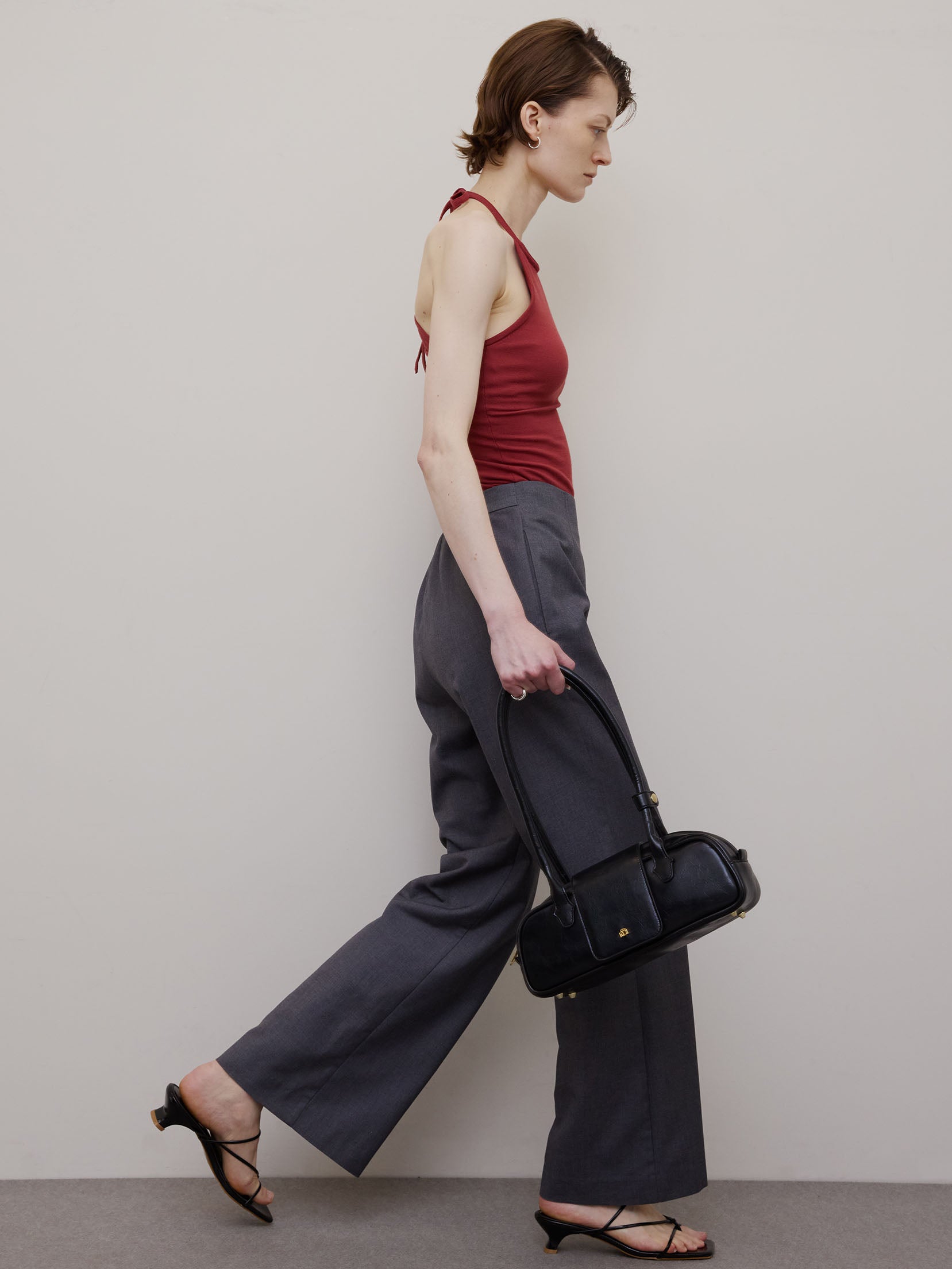 PLEATS MINI SKIRT SET PANTS