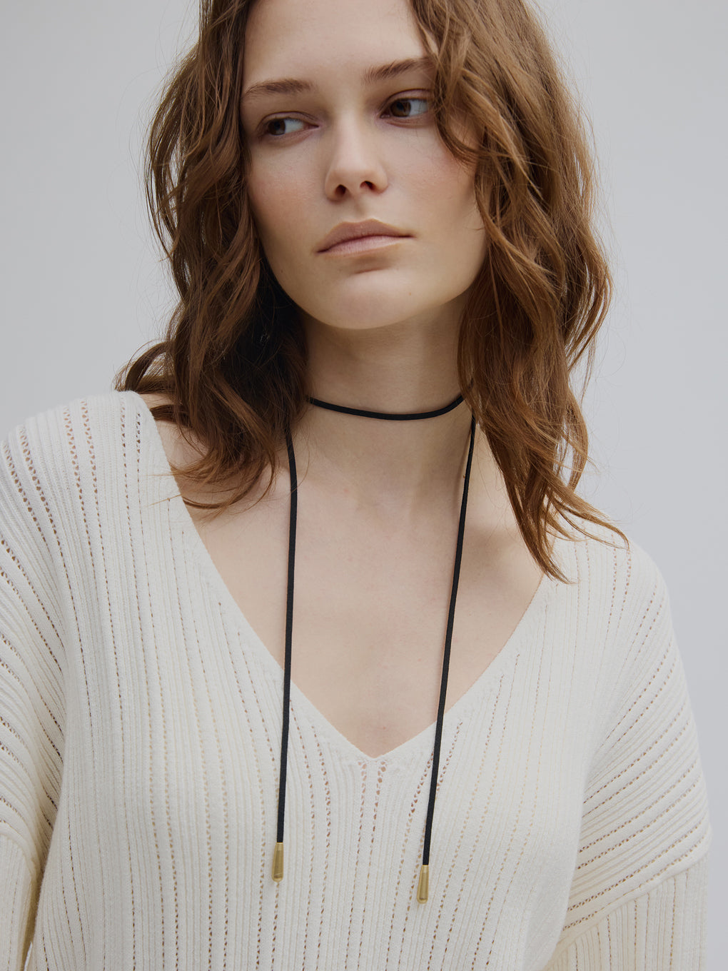SUEDE CORD METAL CHOKER