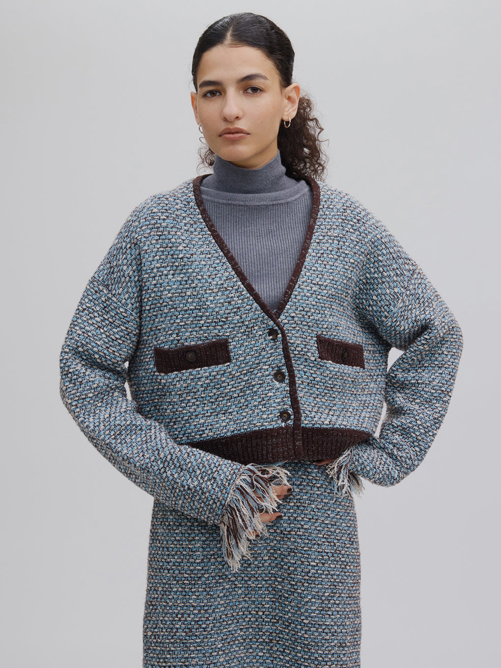 UND TWEED SHORT KNIT CARDIGAN