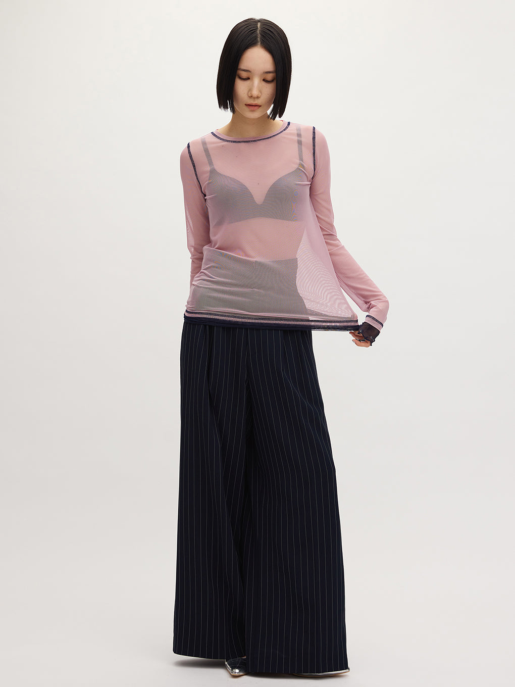 TURN BACK WAIST WIDE PANTS