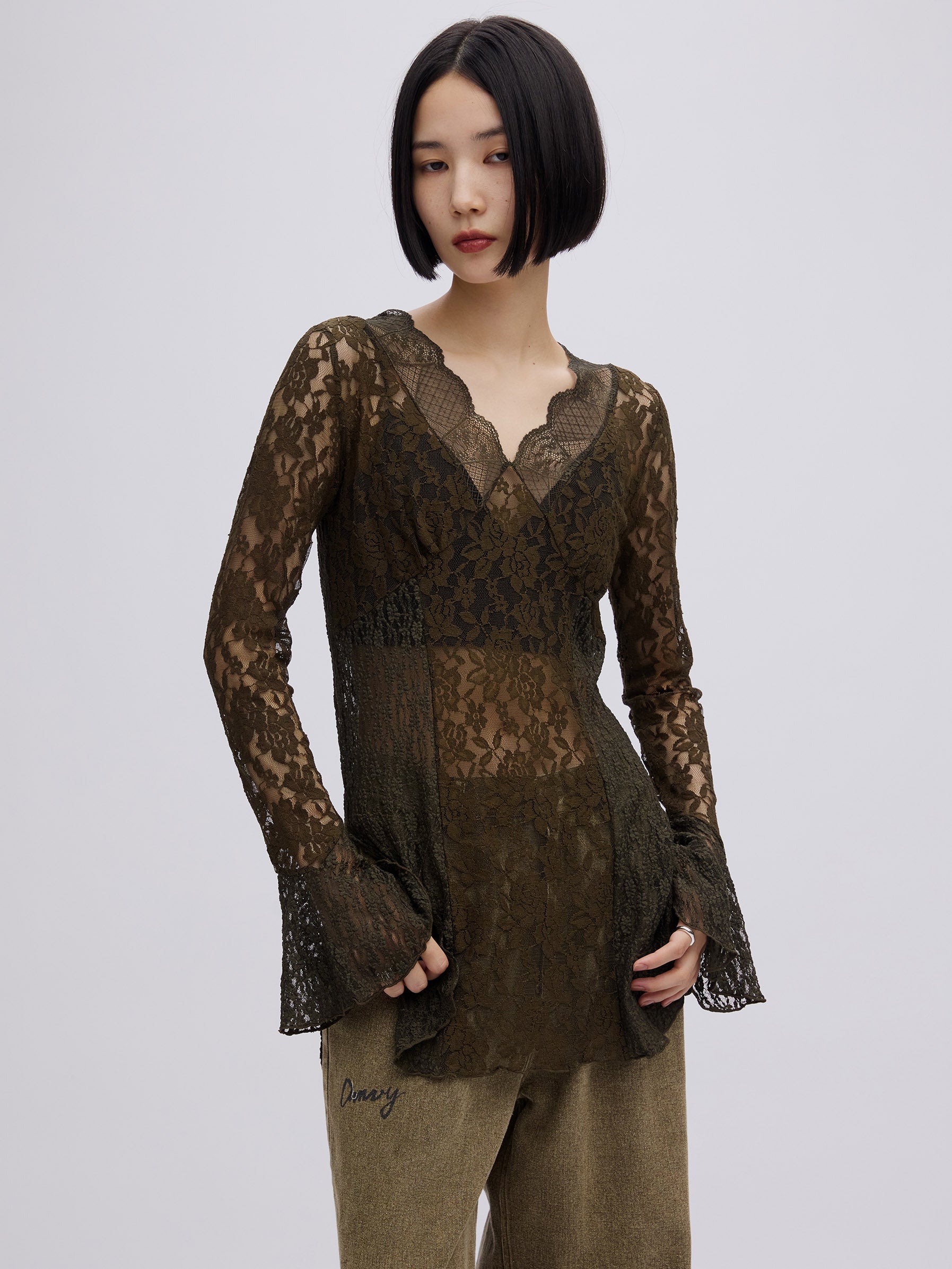 COMBINATION LACE TOP