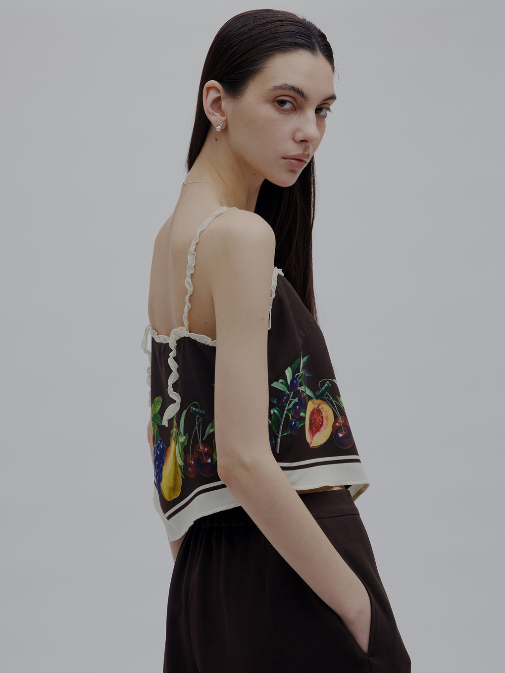 MEDI FRUIT SCARF PATTERN CAMI TOP