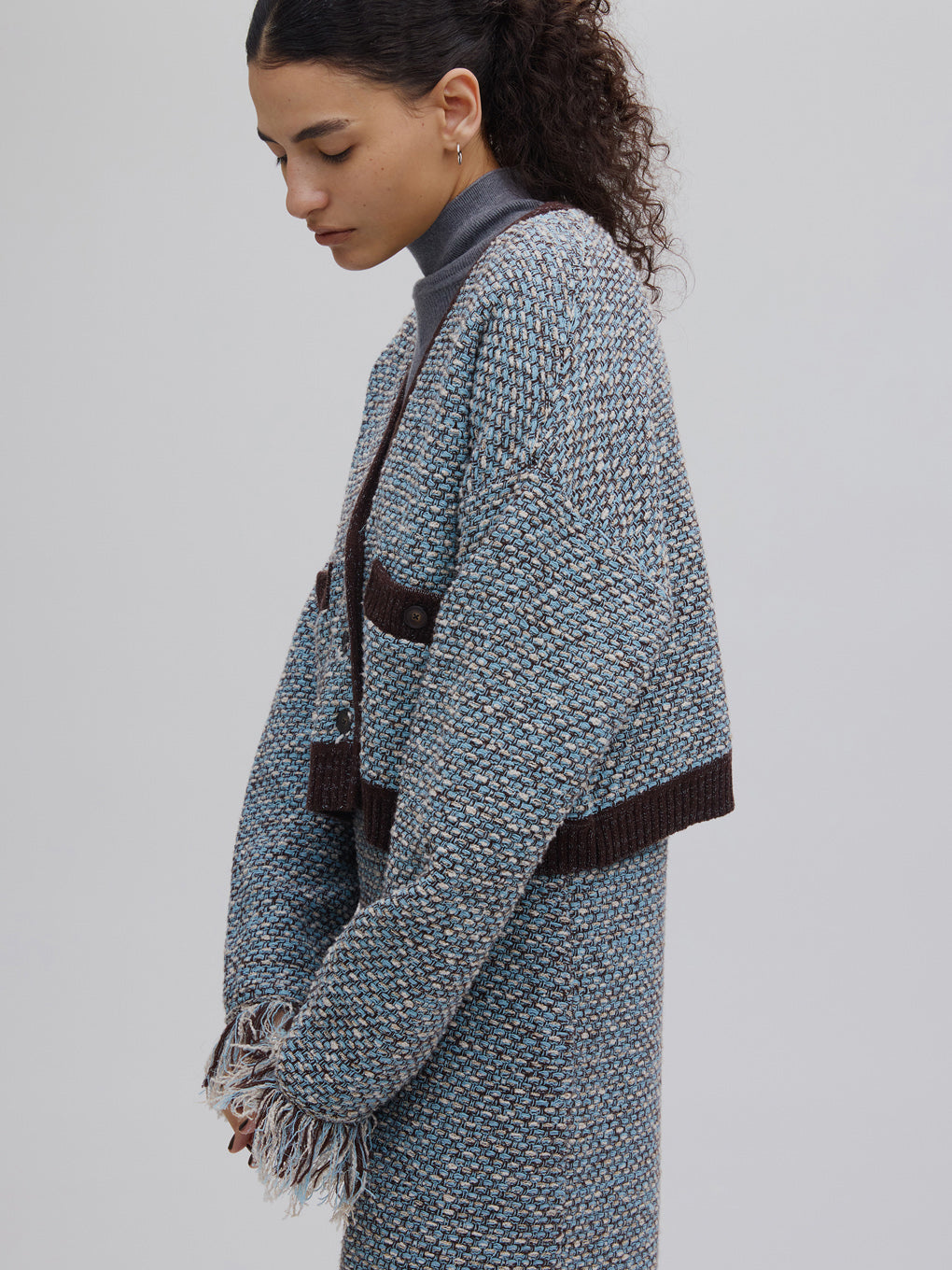 UND TWEED SHORT KNIT CARDIGAN