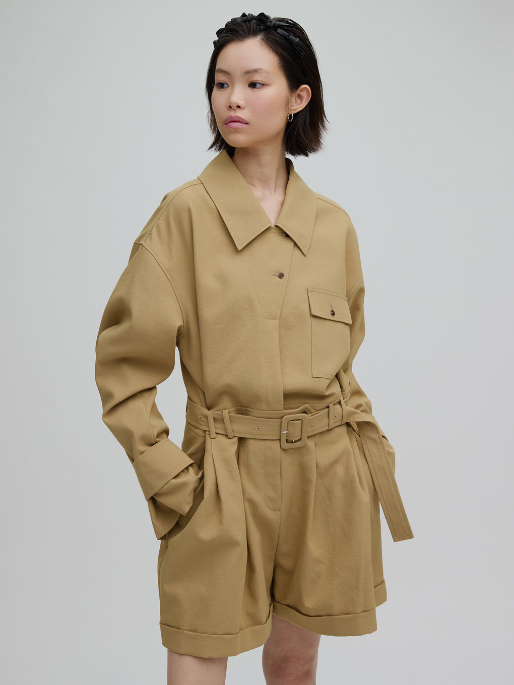 TRENCH LIKE SHORT ROMPERS