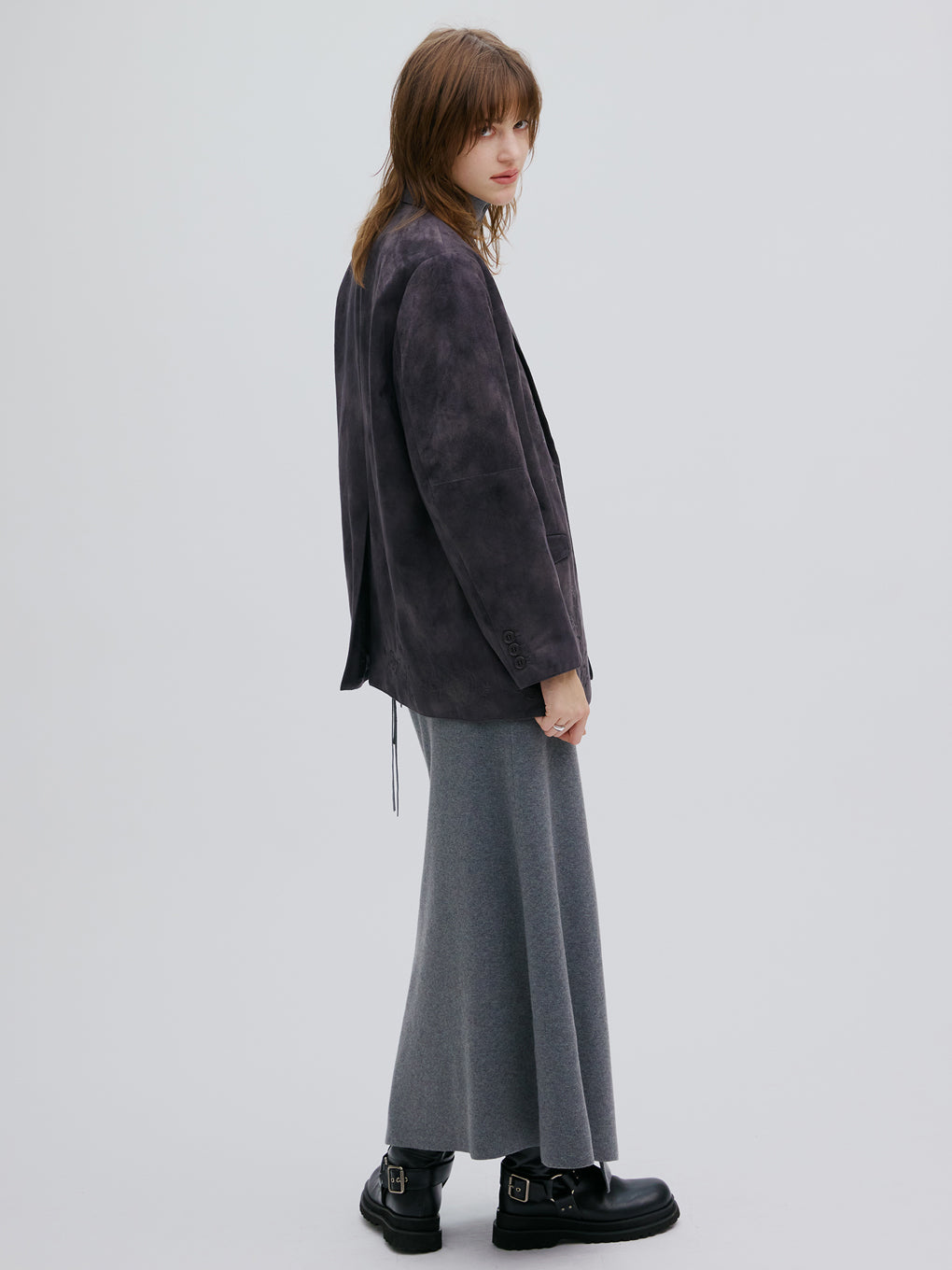 SYNTHETIC SUEDE EMBROIDERY JACKET