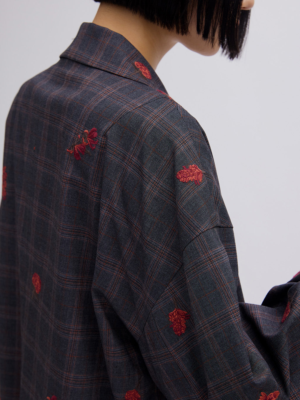 CHECK FLOWER PAPA JACKET