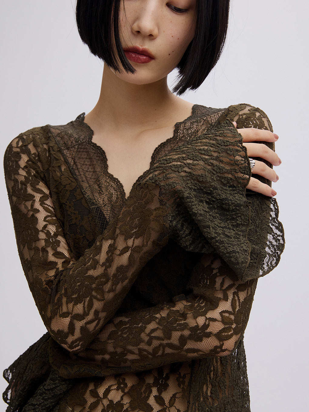 COMBINATION LACE TOP