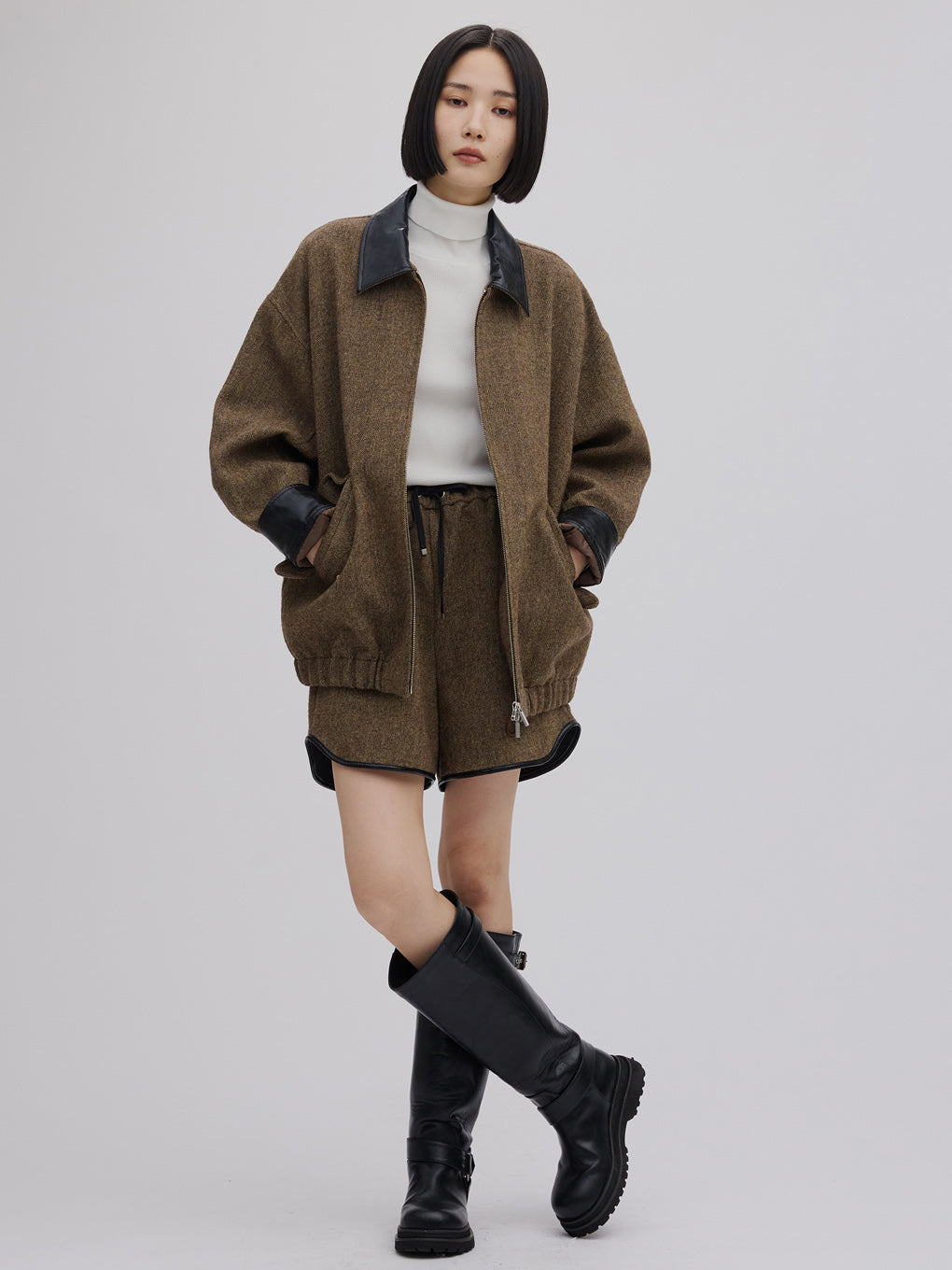 UND TWEED WORK DETAIL BLOUSON