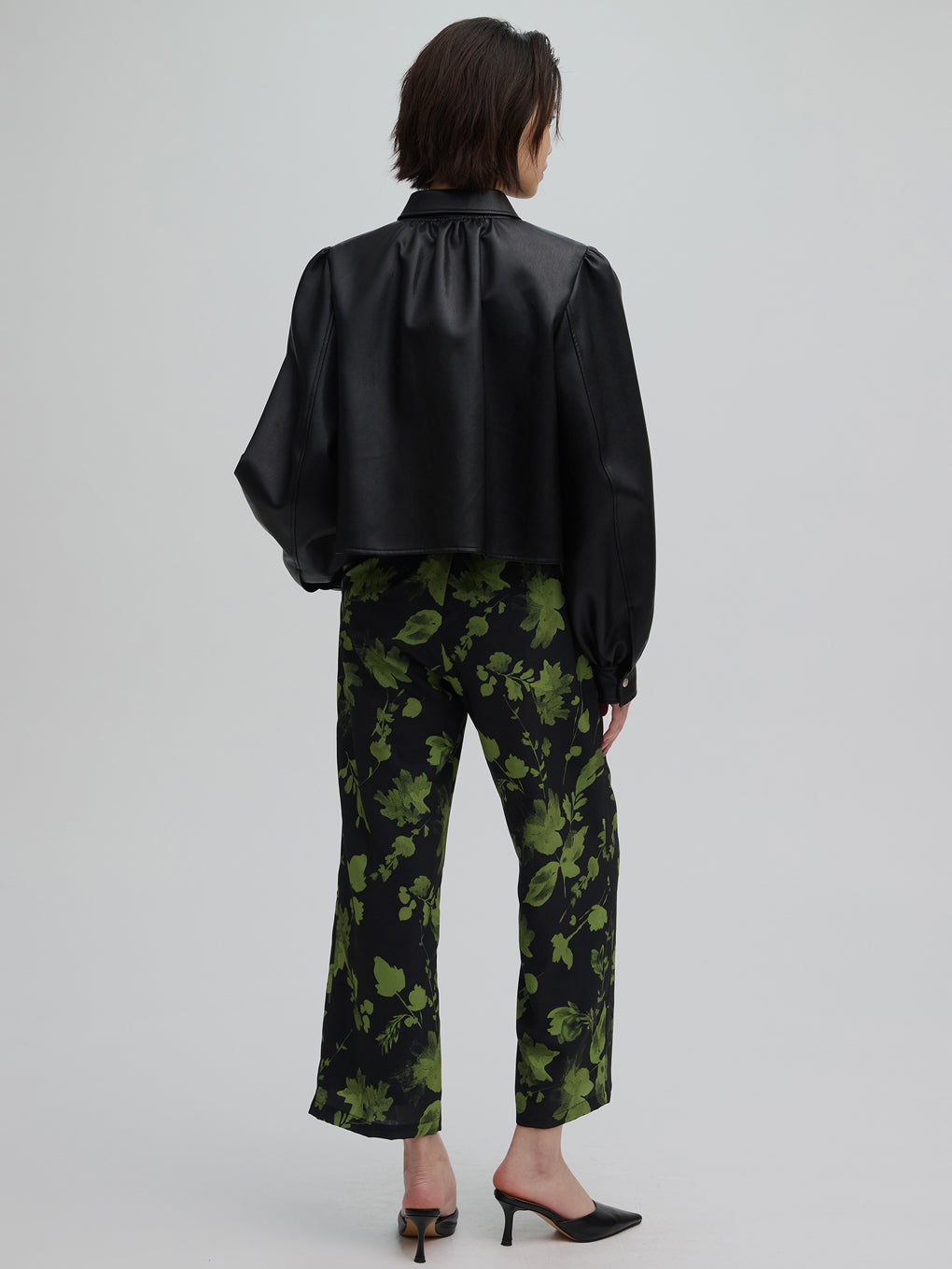 GRAINY FLOWER STRAIGHT PANTS
