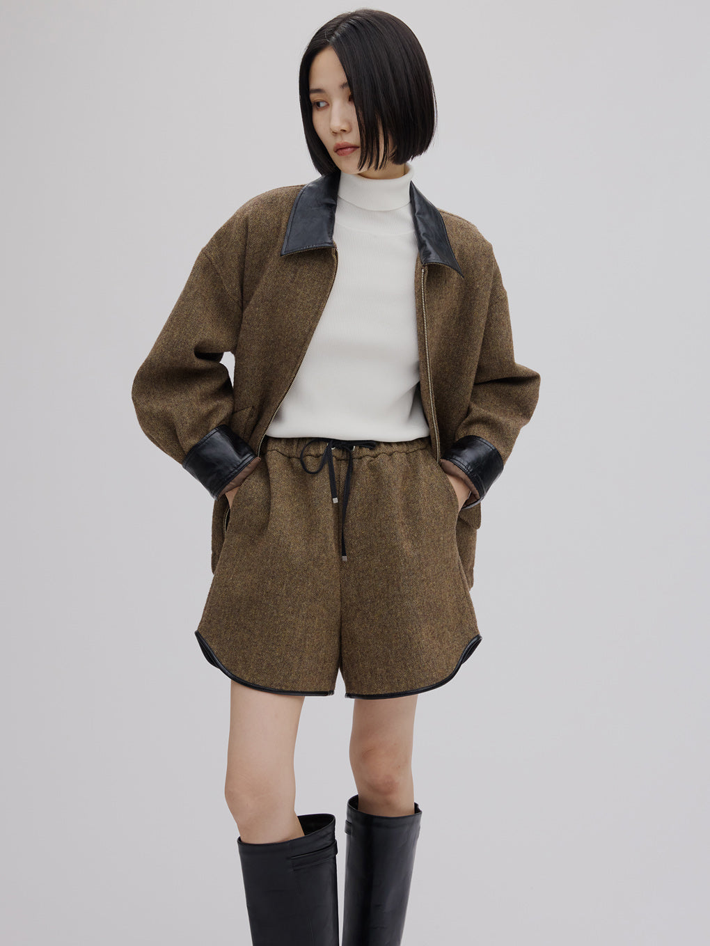 UND TWEED WORK DETAIL BLOUSON