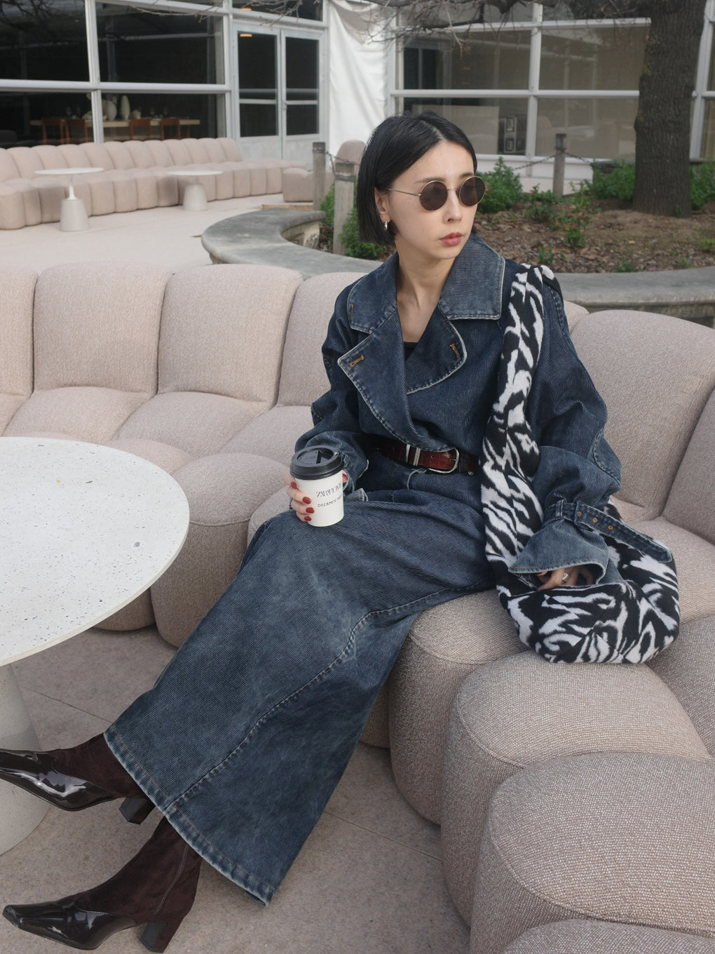 TRENCH LIKE CORDUROY DRESS