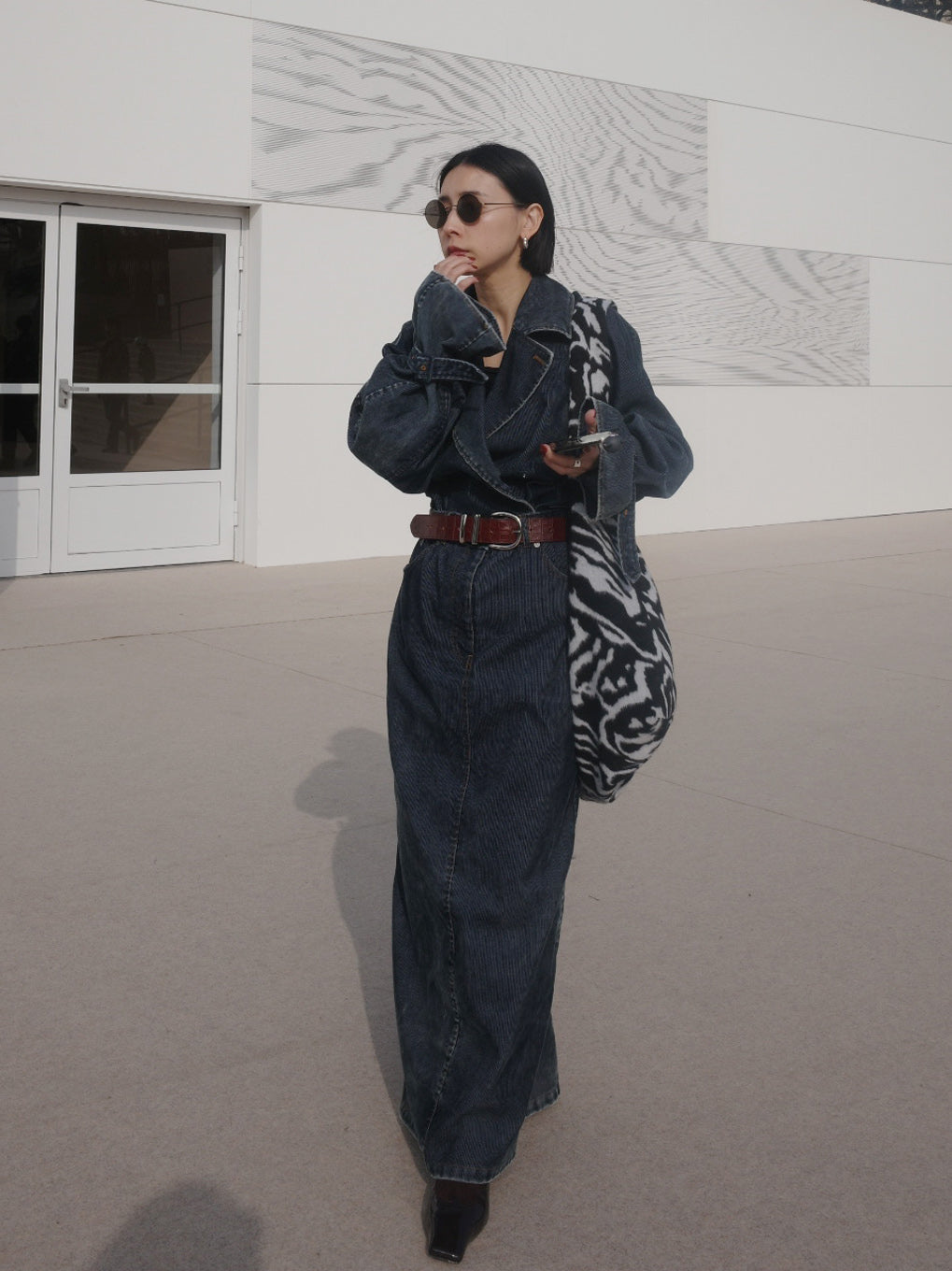 TRENCH LIKE CORDUROY DRESS