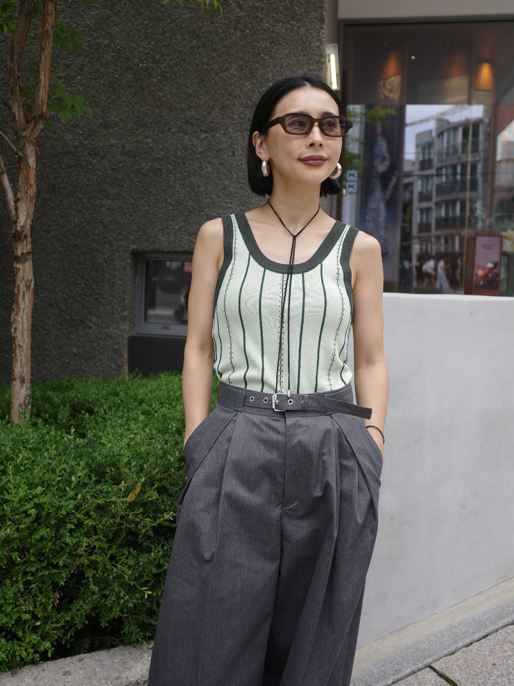 LADY UNIFORM LIKE KNIT SET UP