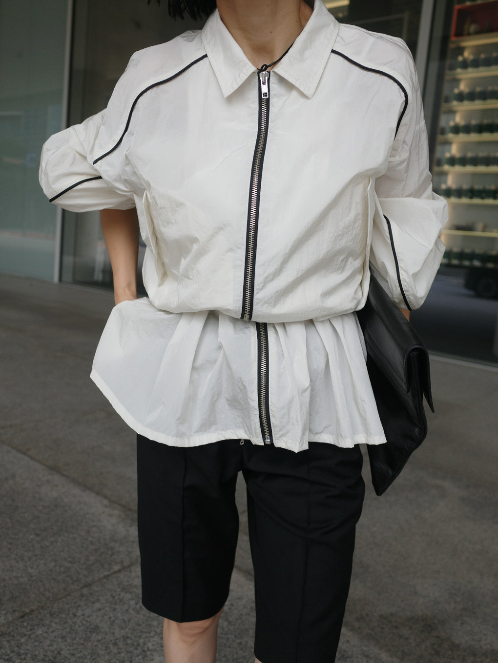 SHORT TRACK JACKET WITH BUSTIER