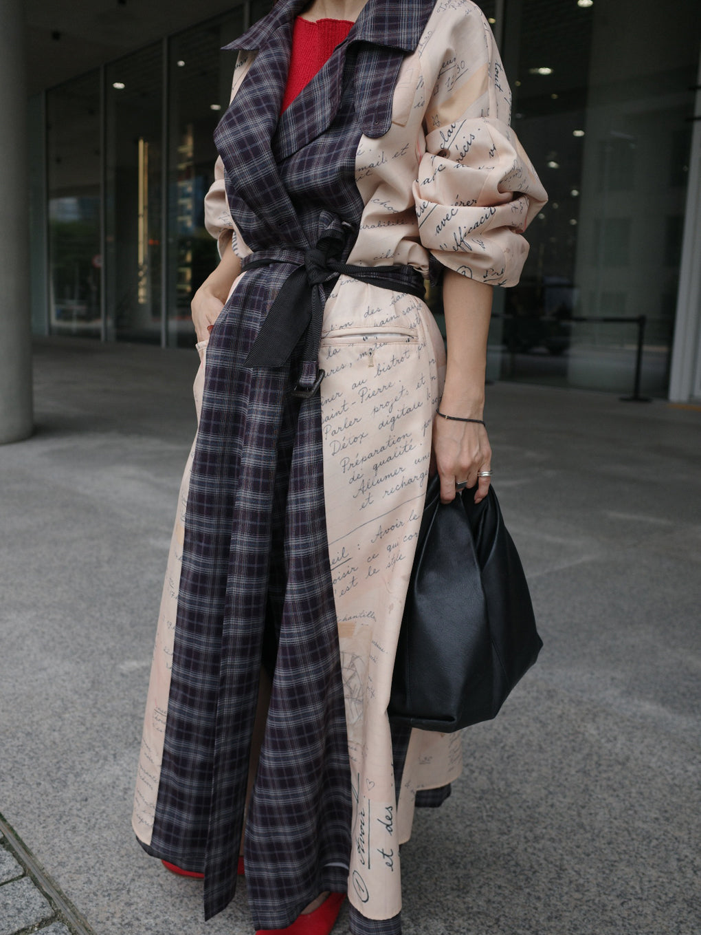 REVERSIBLE PARIS LETTER TRENCH COAT