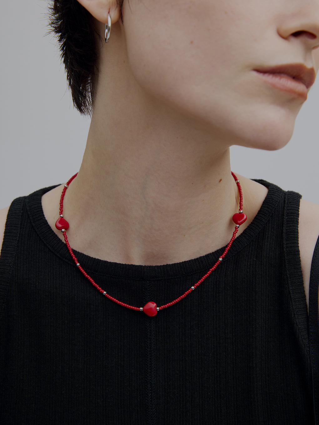 HEART CHARM SHORT NECKLACE