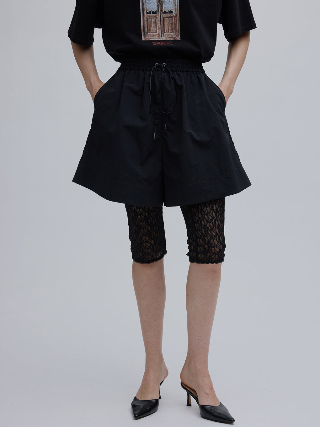 LACE BIKER SET SHORTS