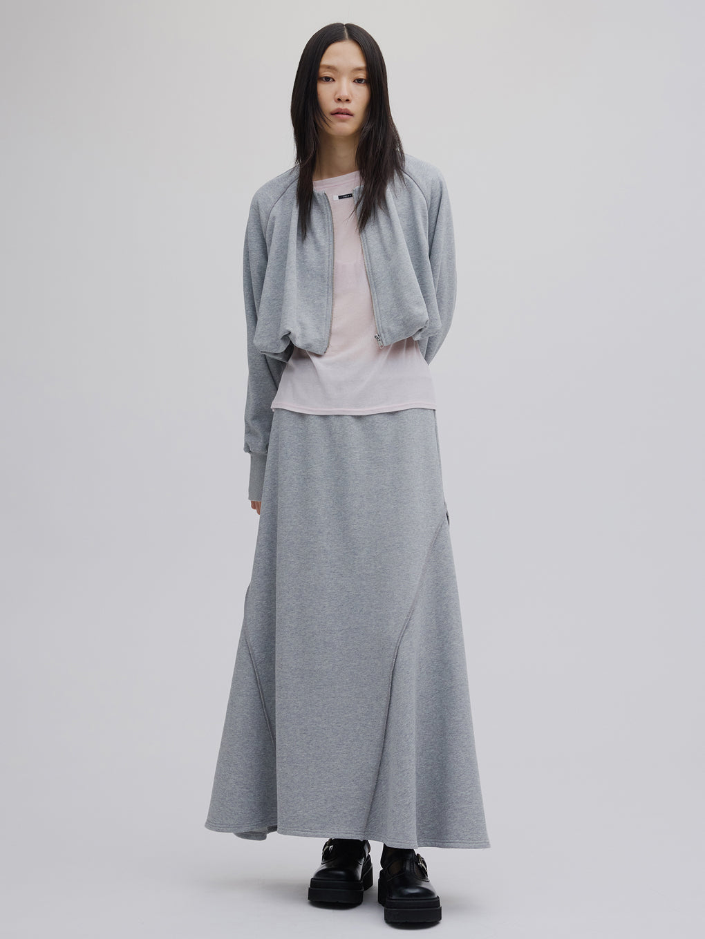 BALLOON SWEAT TOP WITH SKIRT