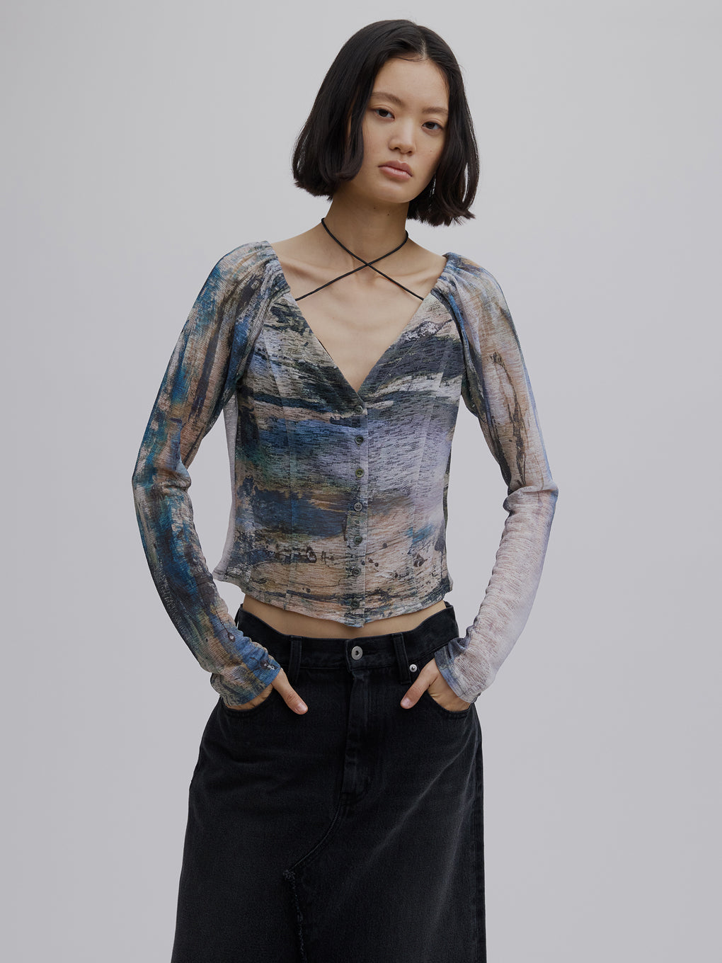 PAINTED TEXTURE ART TOP