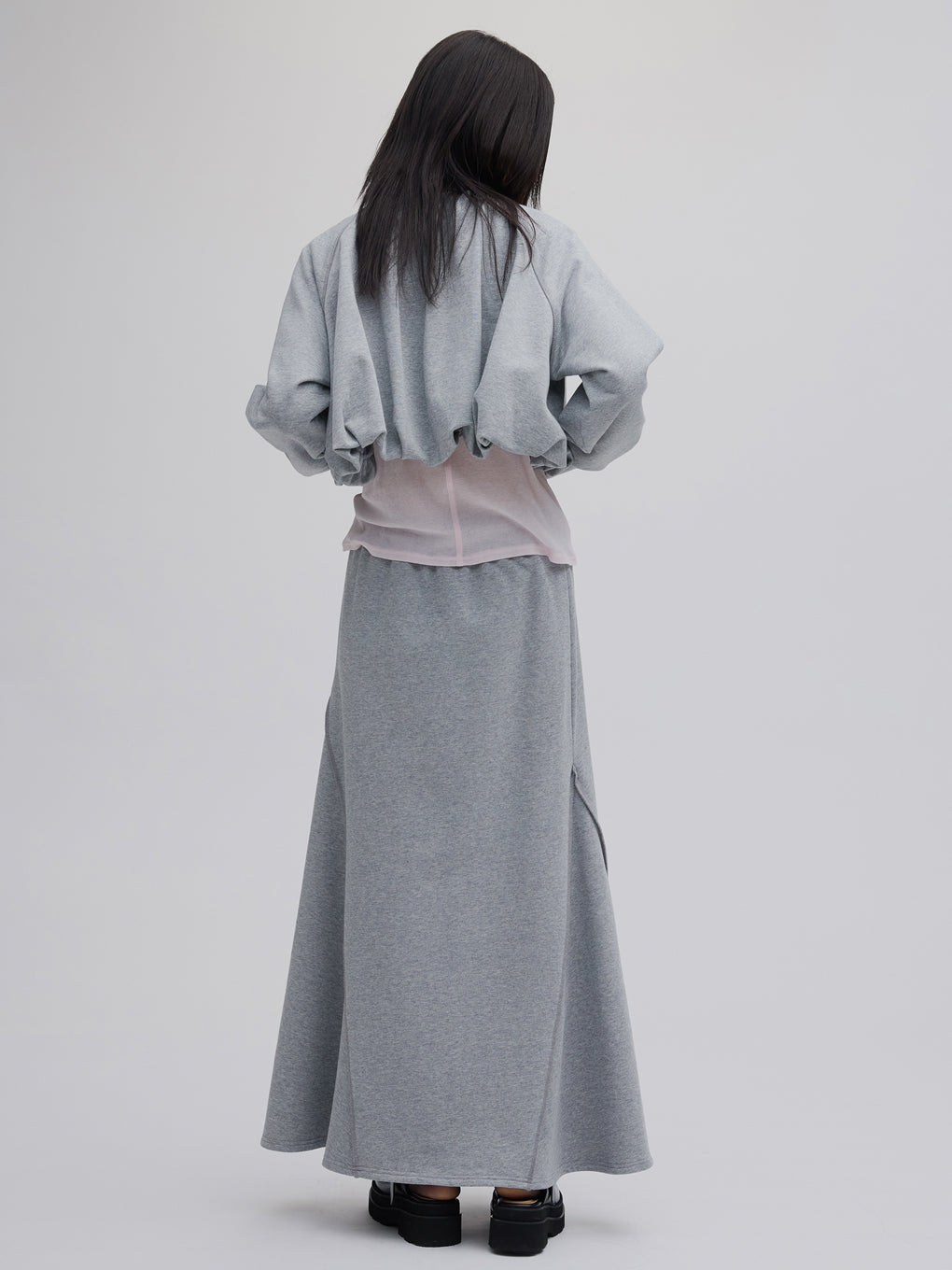 BALLOON SWEAT TOP WITH SKIRT