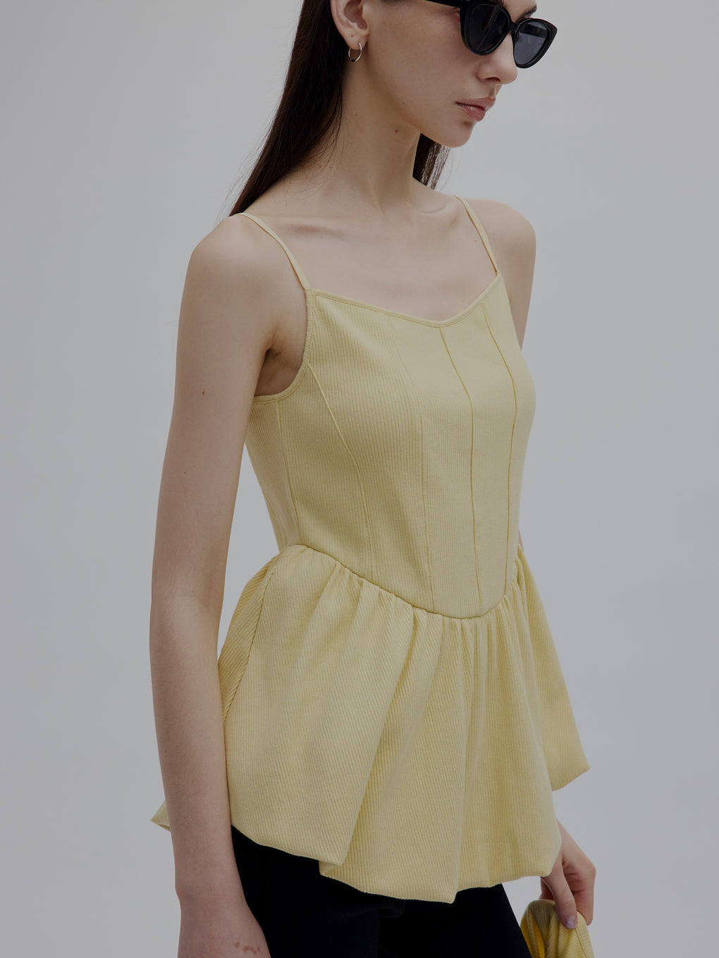 MEDI RIB BALLOON HEM CAMI TOP