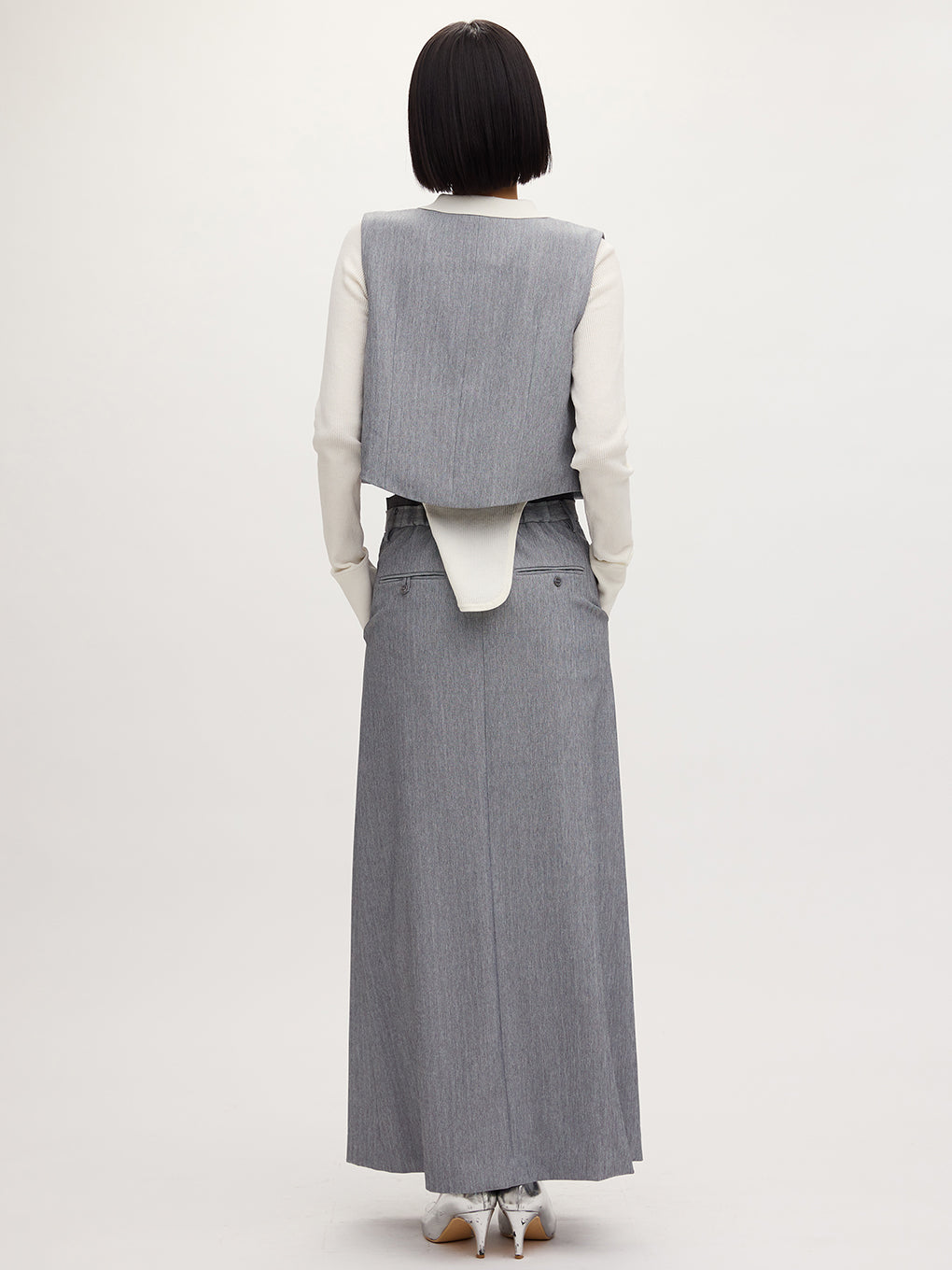 OTONA MUSE SHORT WAVE VEST WITH SKIRT