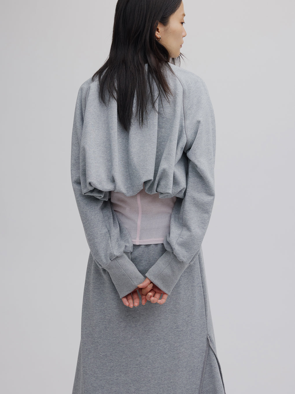 BALLOON SWEAT TOP WITH SKIRT