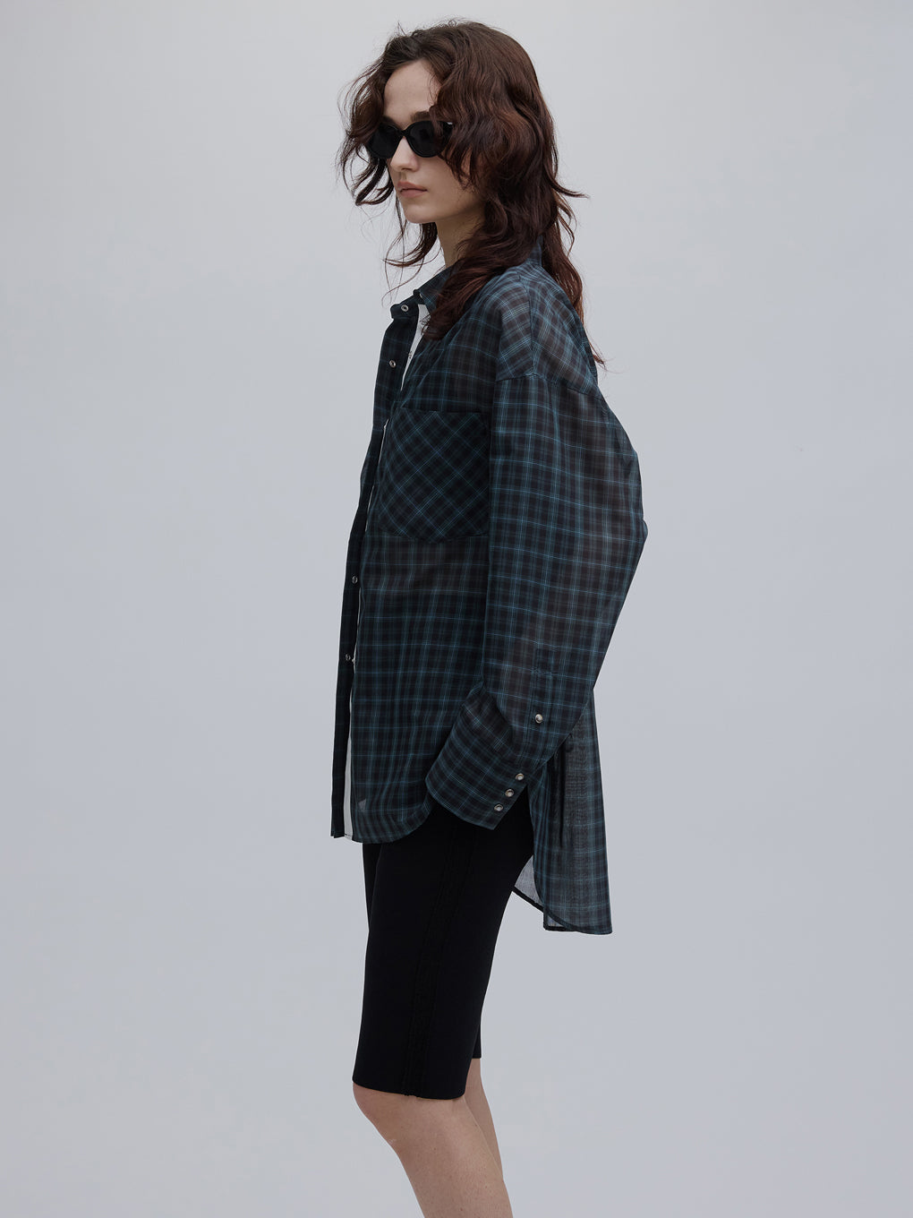 SHEER WAIST MARK OVERSIZE SHIRT