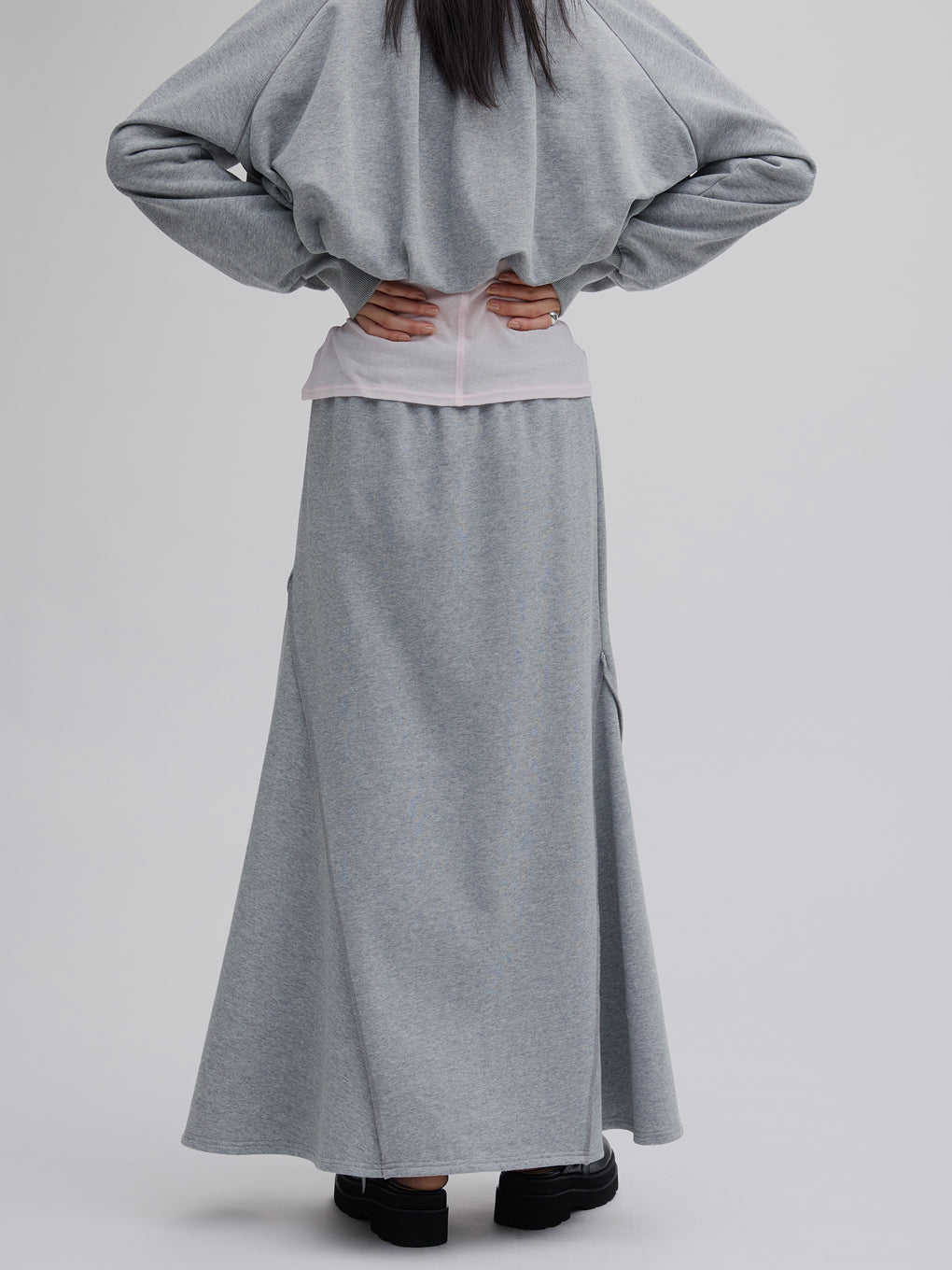 BALLOON SWEAT TOP WITH SKIRT