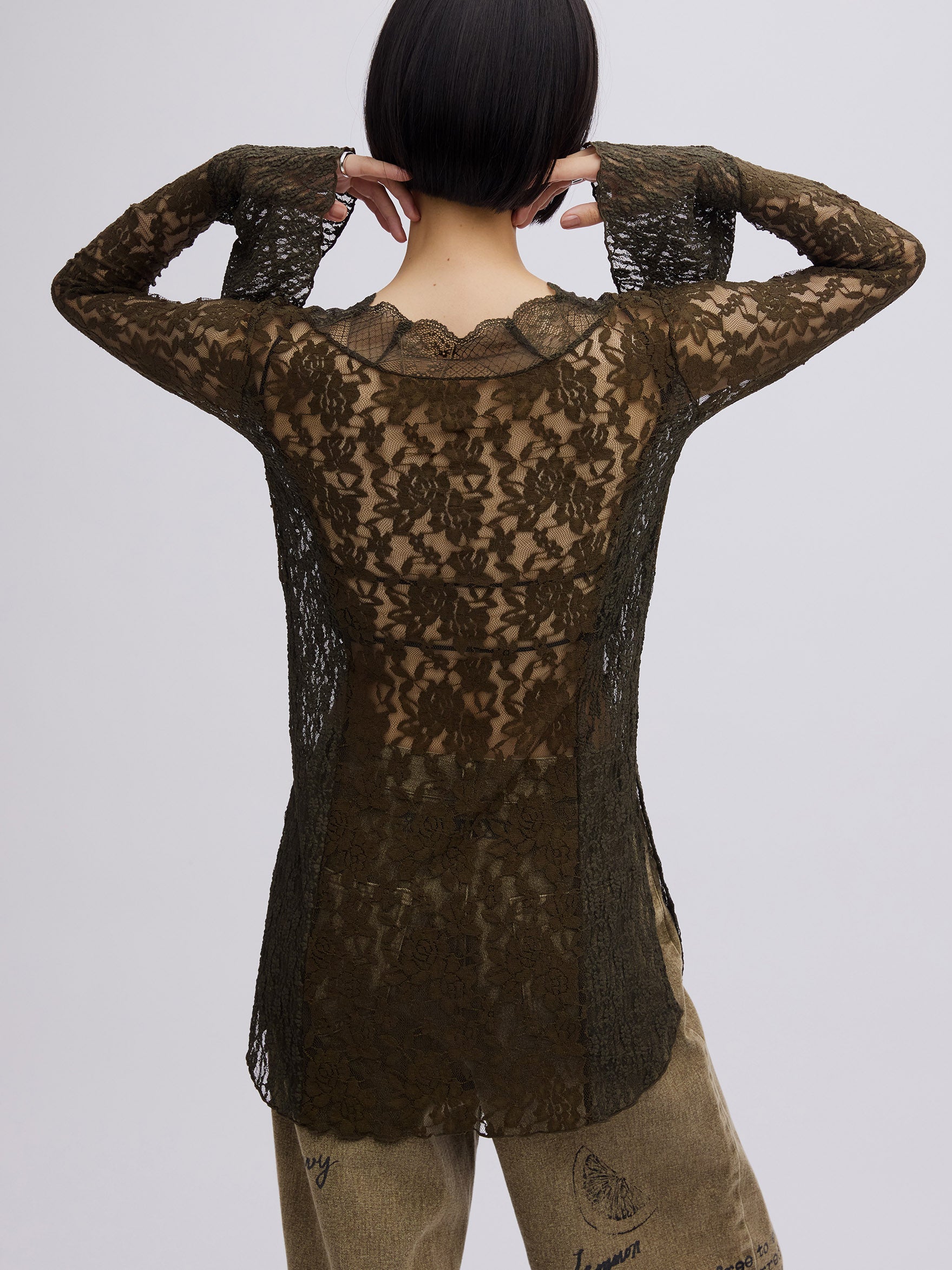 COMBINATION LACE TOP