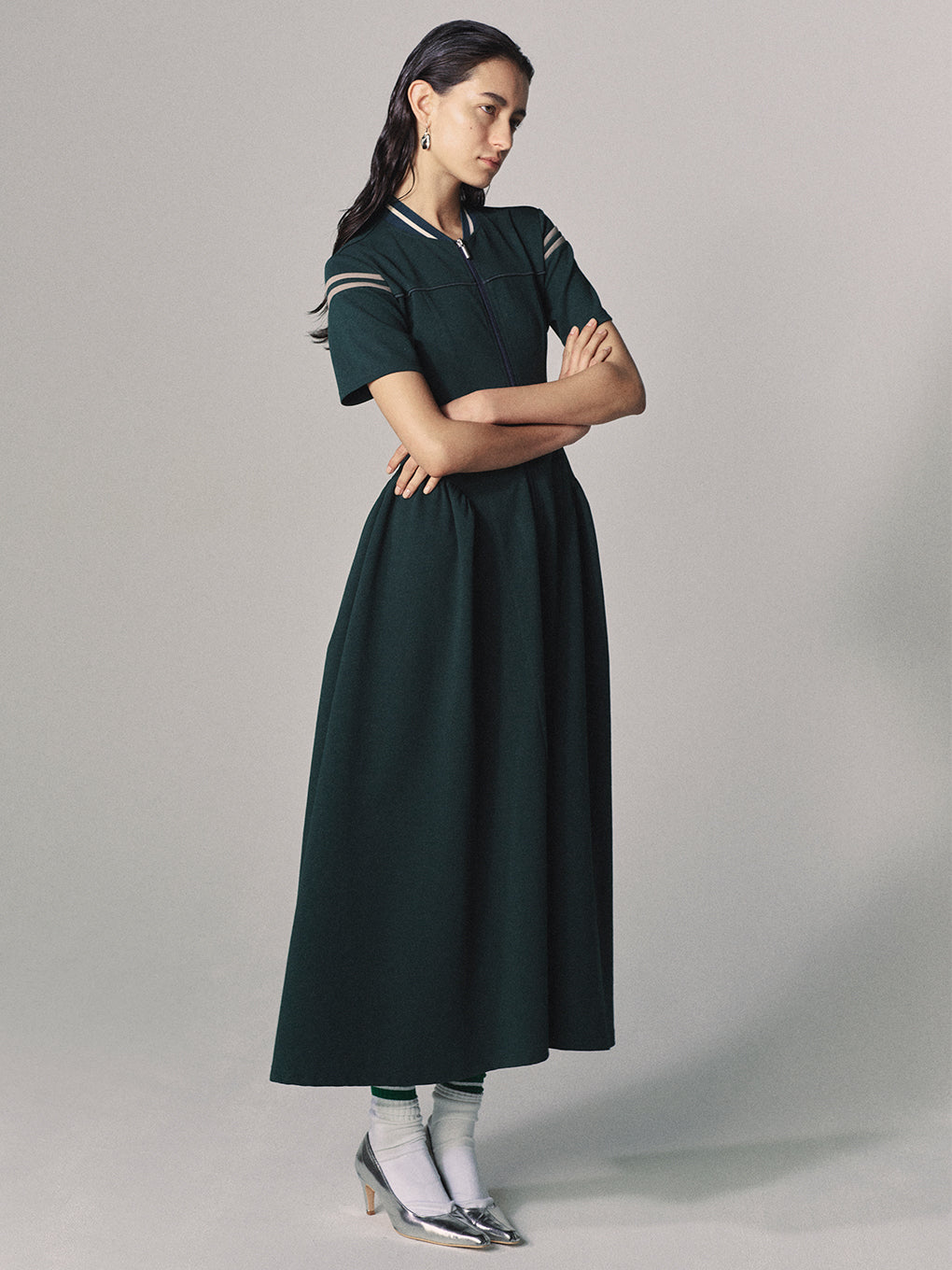 TRUCK JACKET LIKE FLARE DRESS
