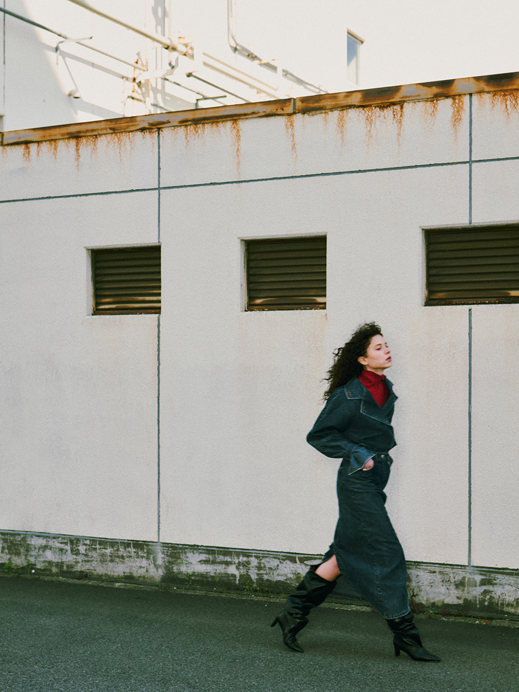 TRENCH LIKE CORDUROY DRESS