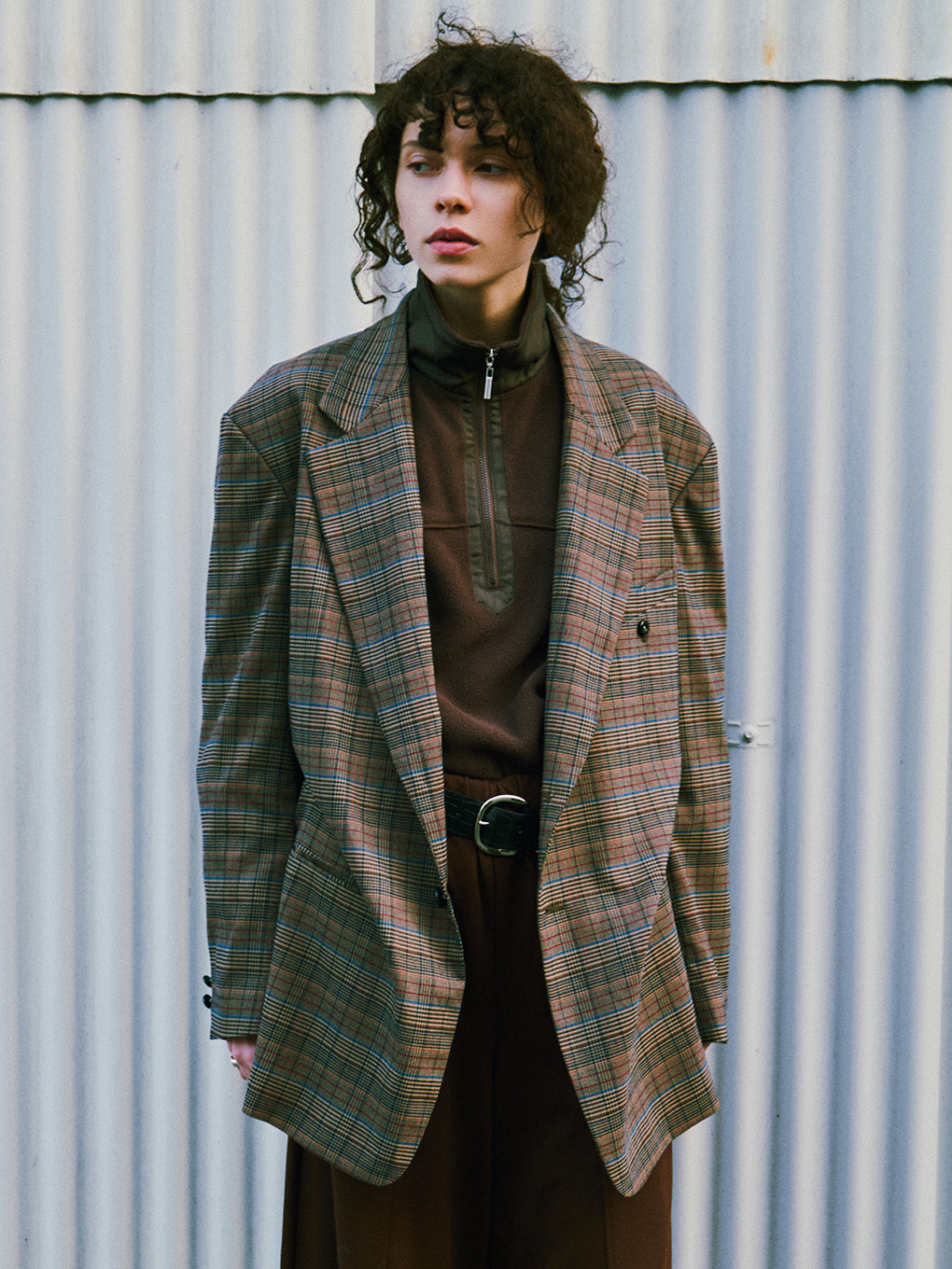 DEFORMATION TACK CHECK JACKET