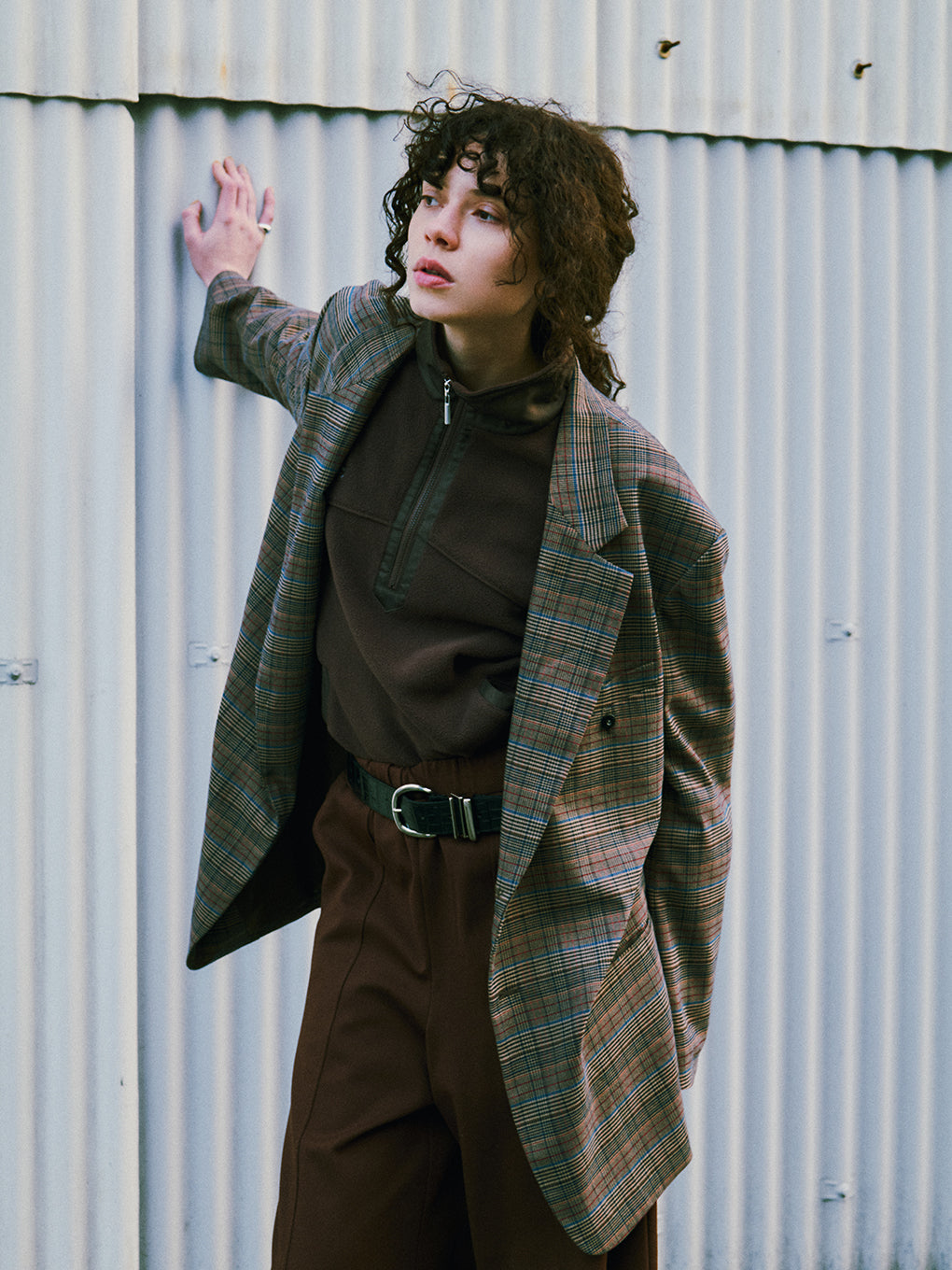 DEFORMATION TACK CHECK JACKET